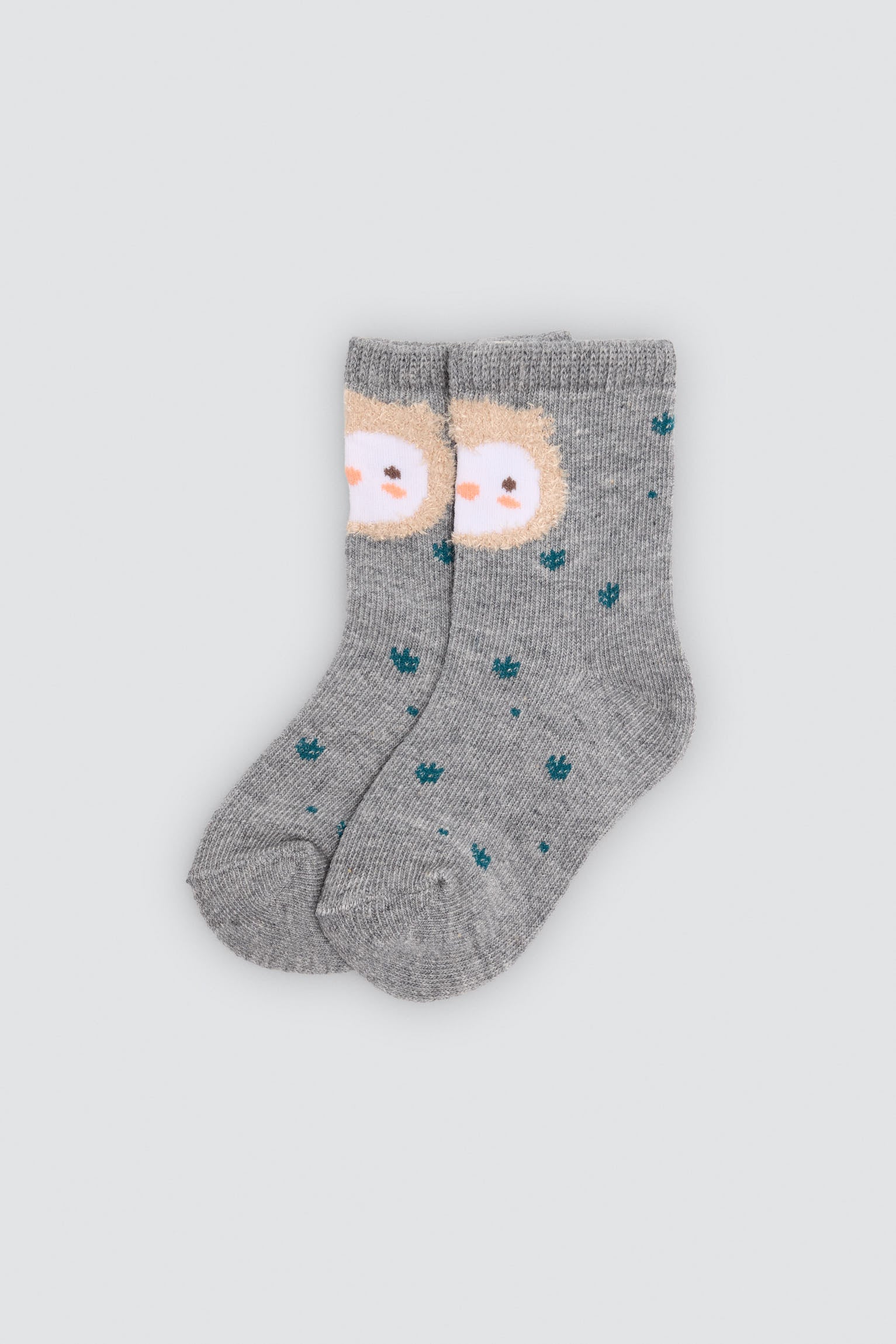 Lot de 4 chaussettes bébé imprimé hiboux et arbres