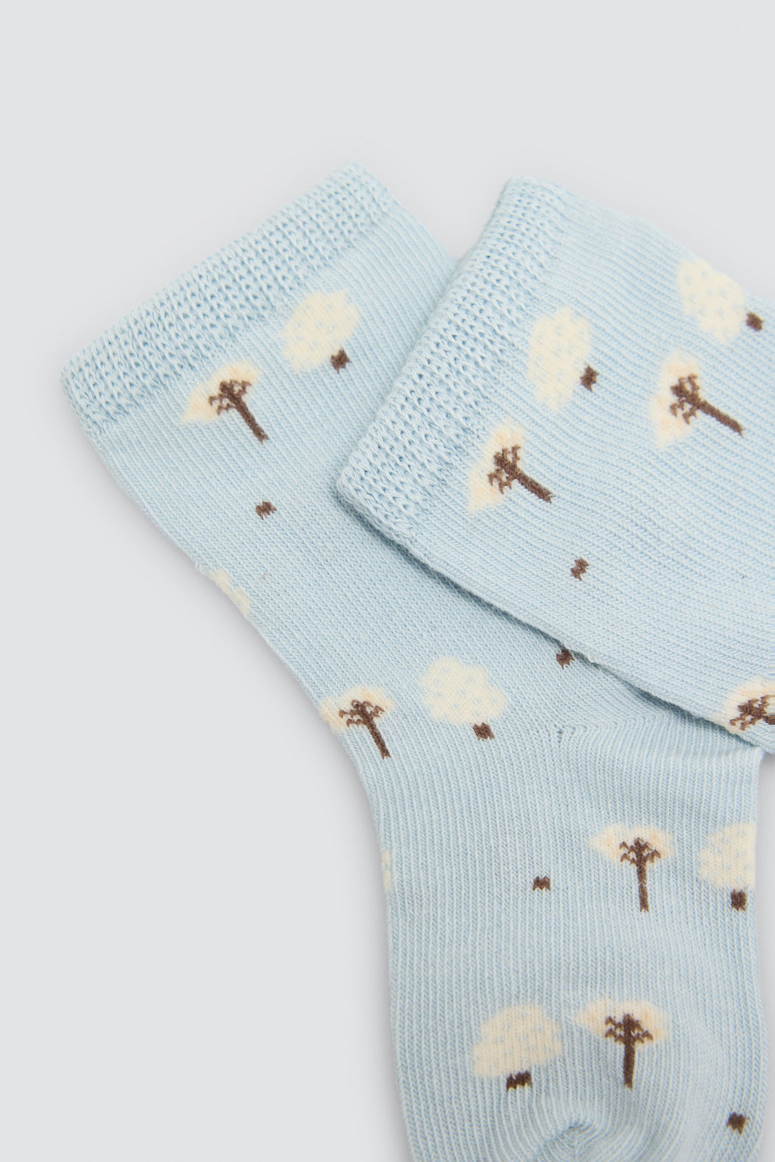Lot de 4 chaussettes bébé imprimé hiboux et arbres