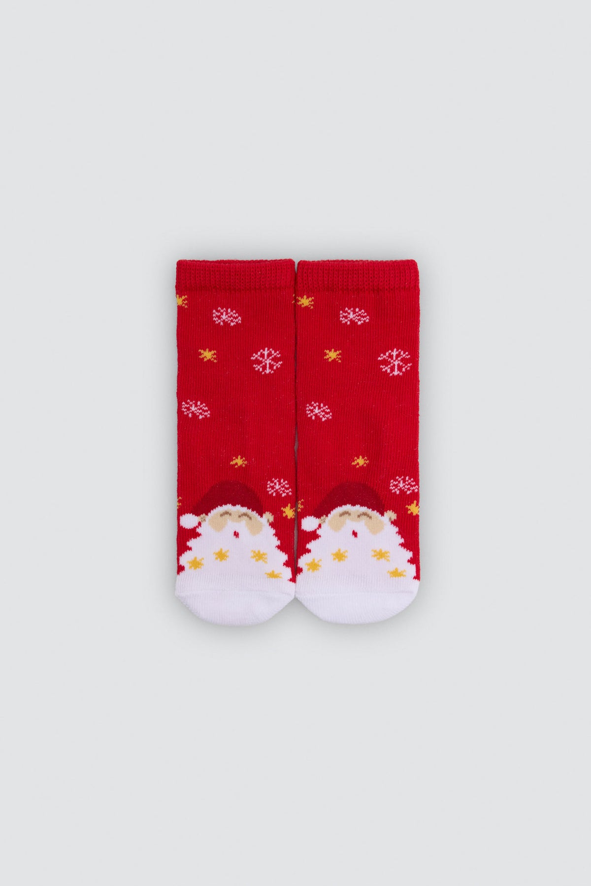 Lot de 2 chaussettes bébé de Noël avec rennes et Père Noël