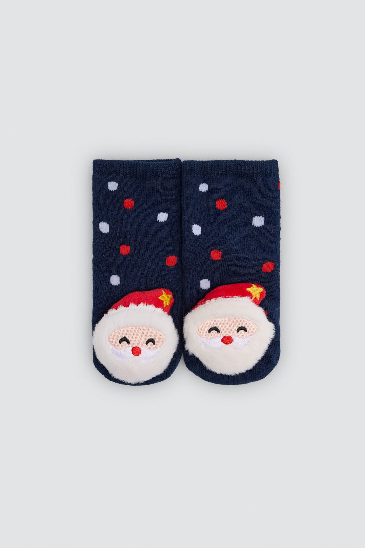 Lot de 2 chaussettes thermiques antidérapantes sensorielles bébé Noël Père Noël