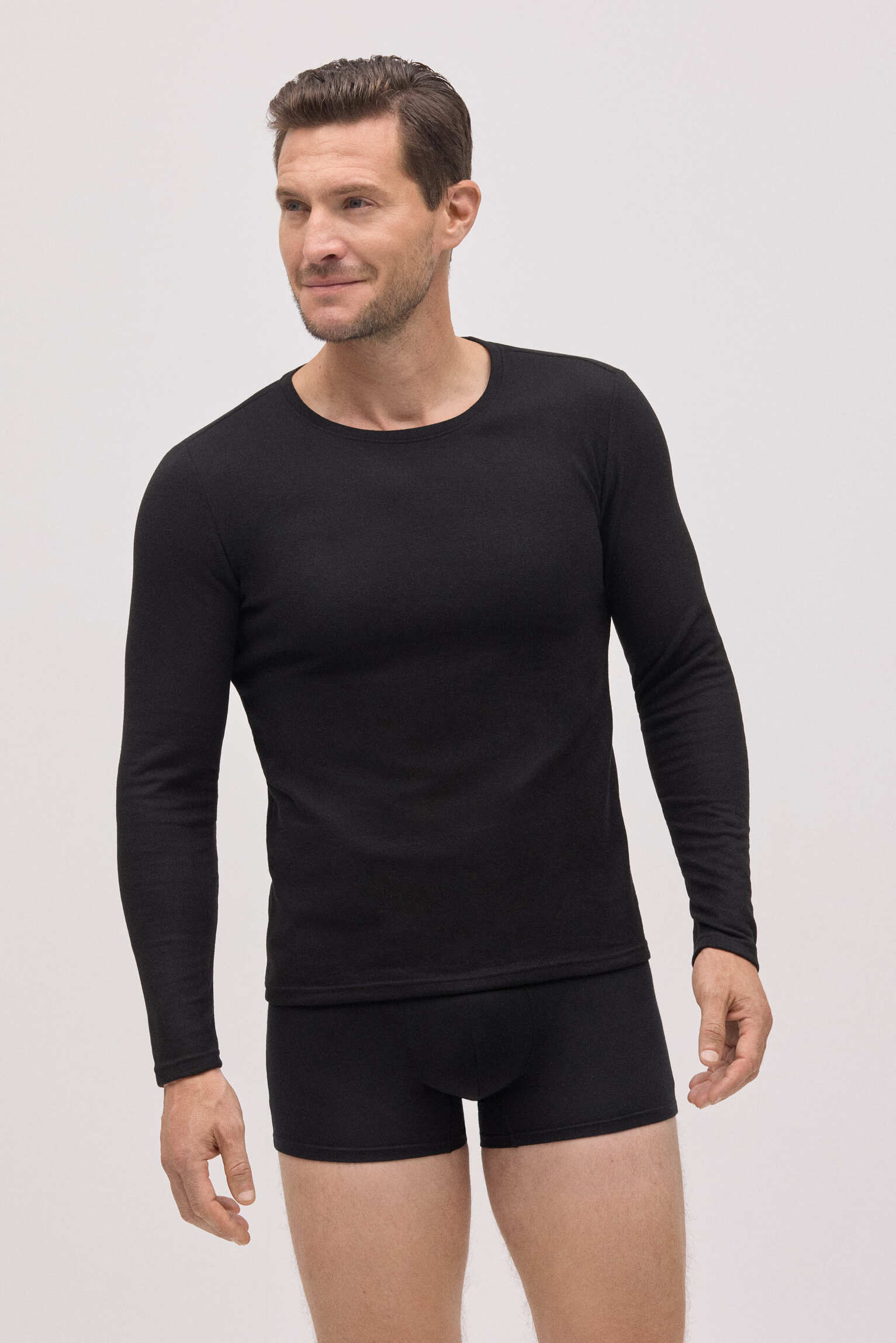 T-shirt thermique noir extra chaud pour homme
