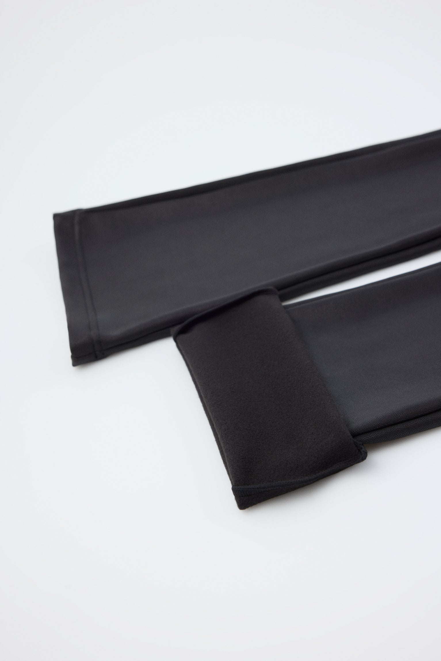 THERMIQUE legging évasé effet cuir noir