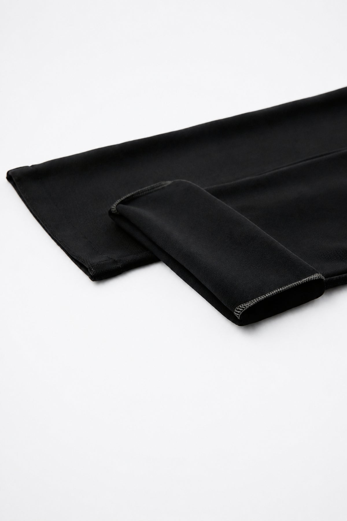 THERMIQUE pantalon évasé push-up effet cuir noir