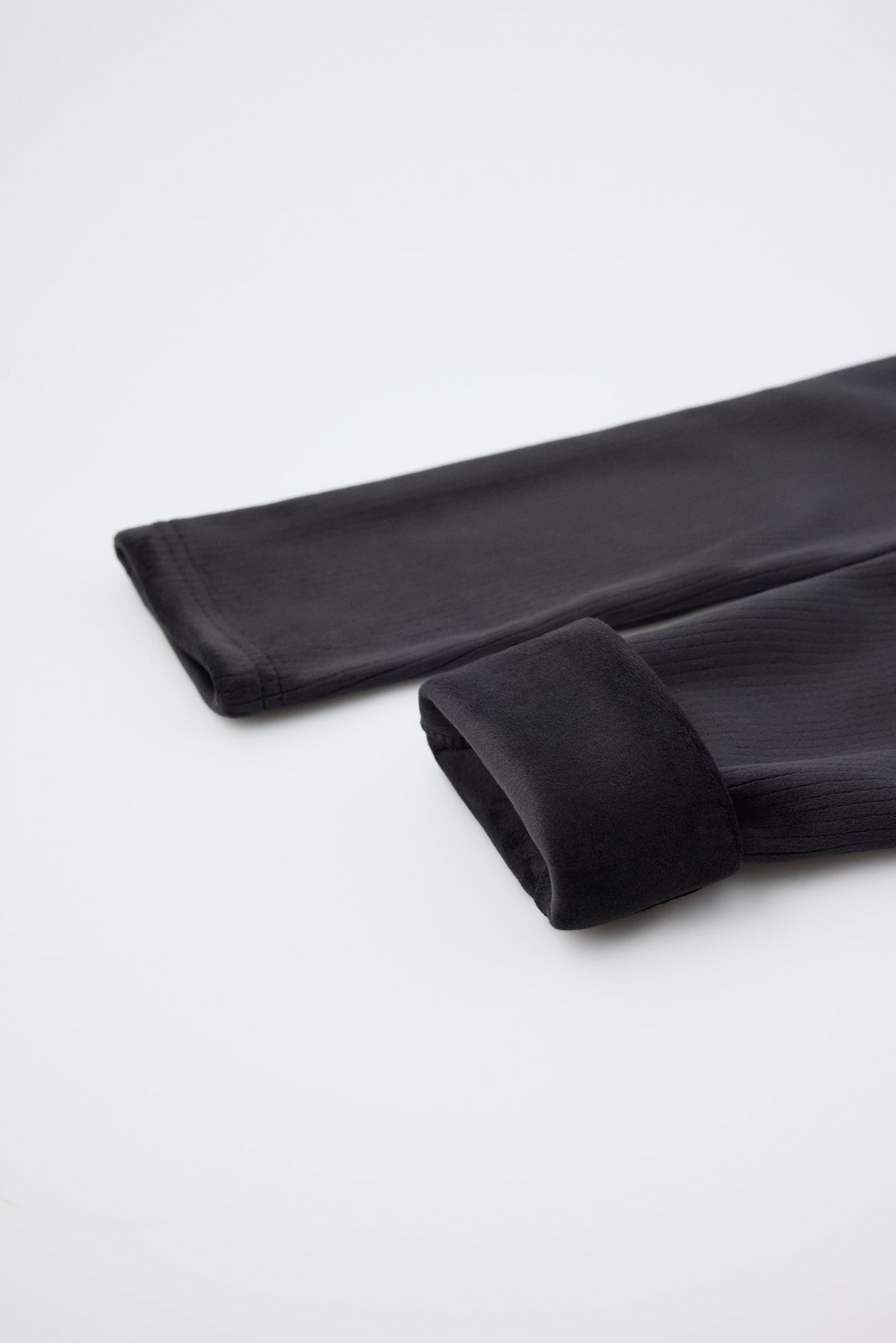 ULTRA THERMIQUE legging gratté effet velours côtelé noir