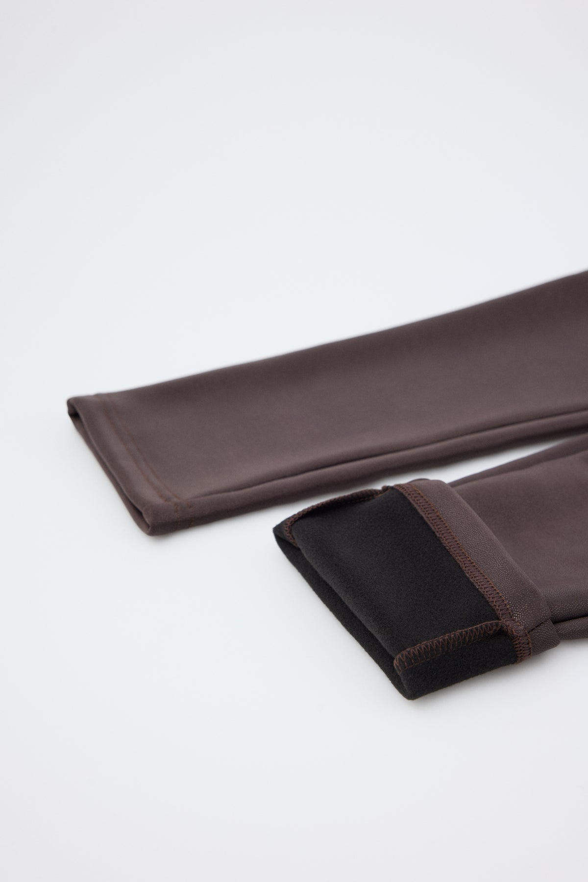 THERMIQUE legging effet cuir marron chocolat