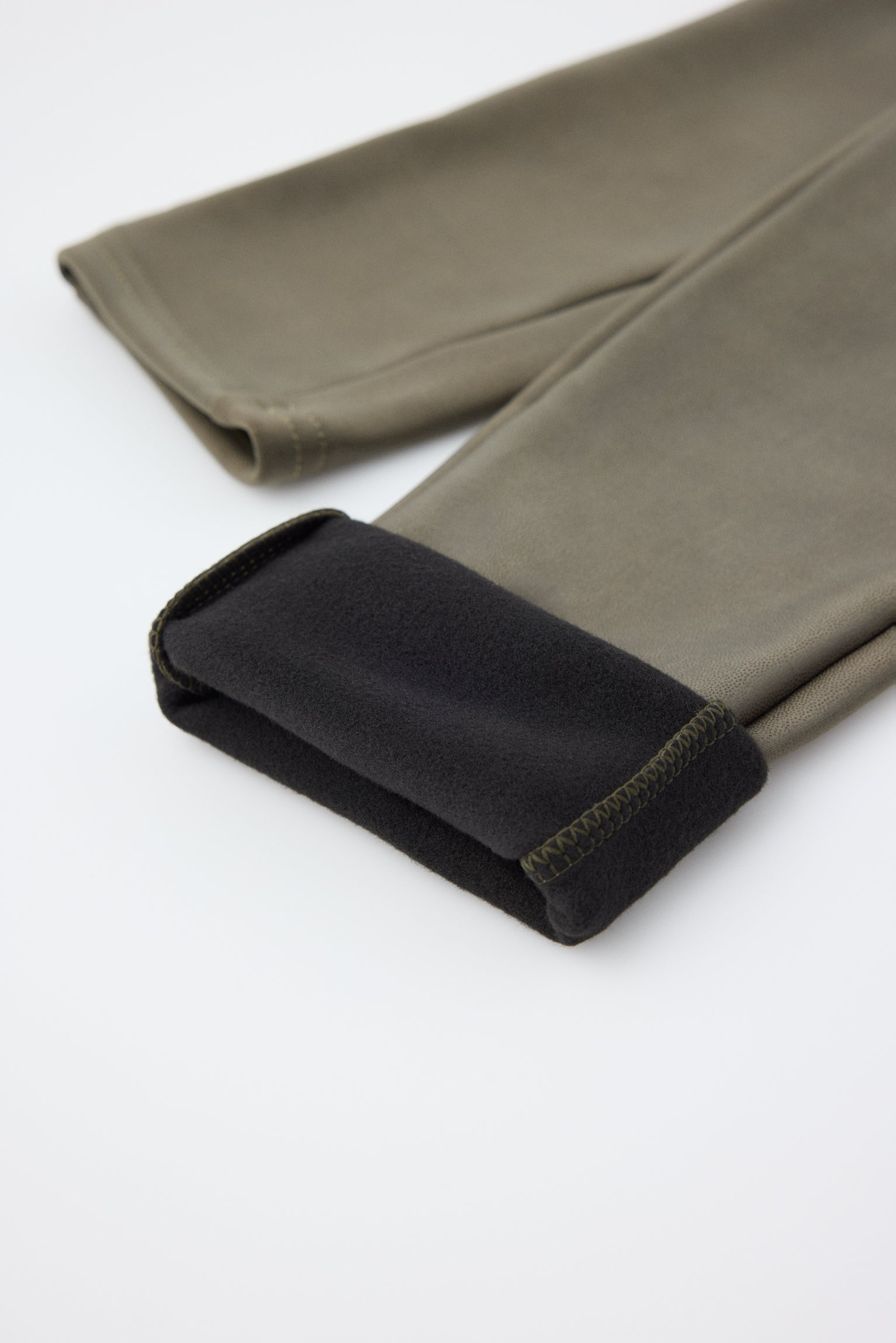 THERMIQUE legging effet cuir vert olive