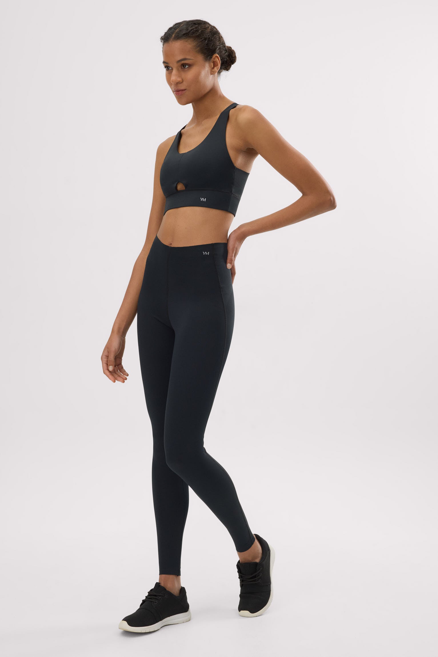 Legging de sport long et compressif noir à ventre plat