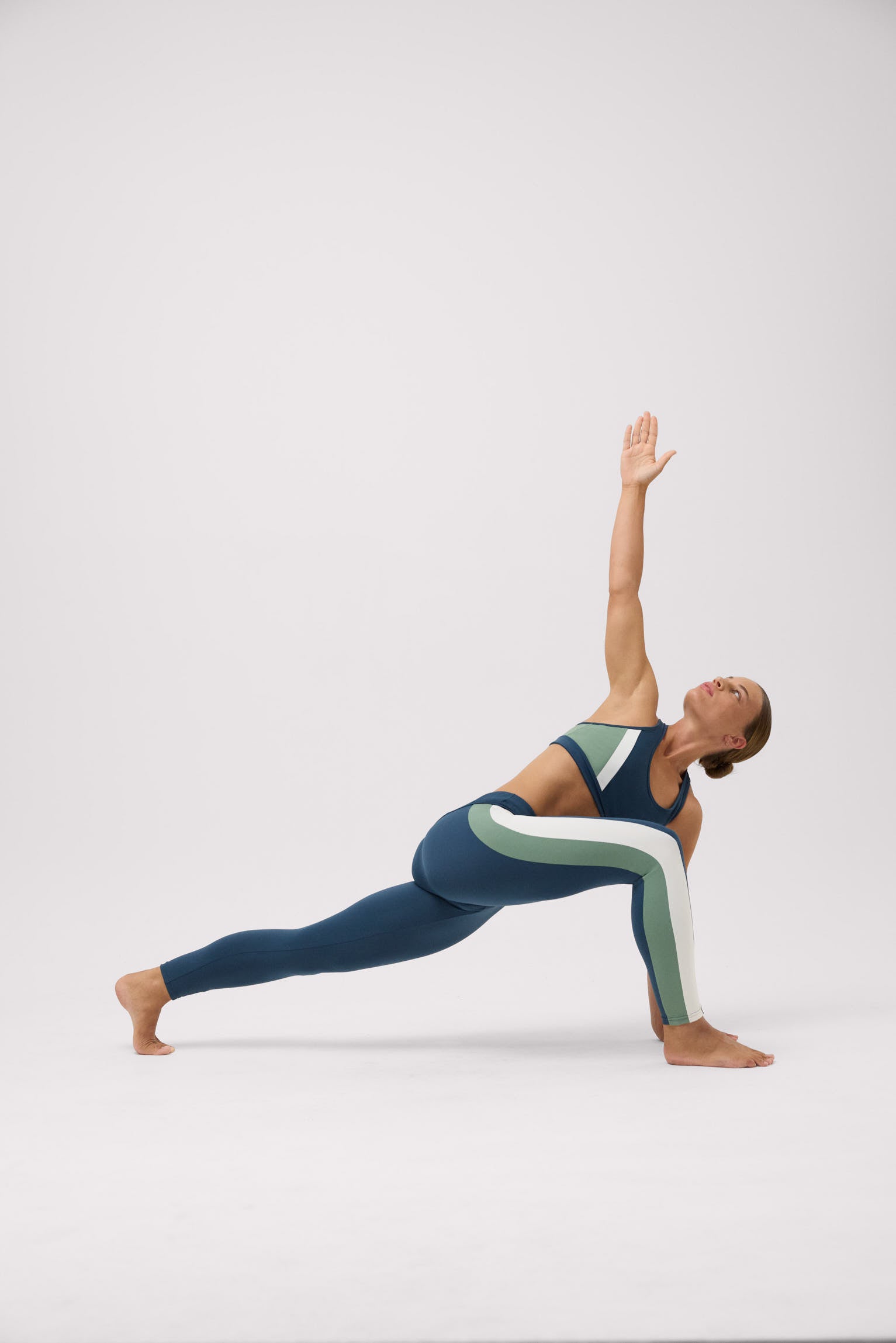 Ensemble de sport bleu color block