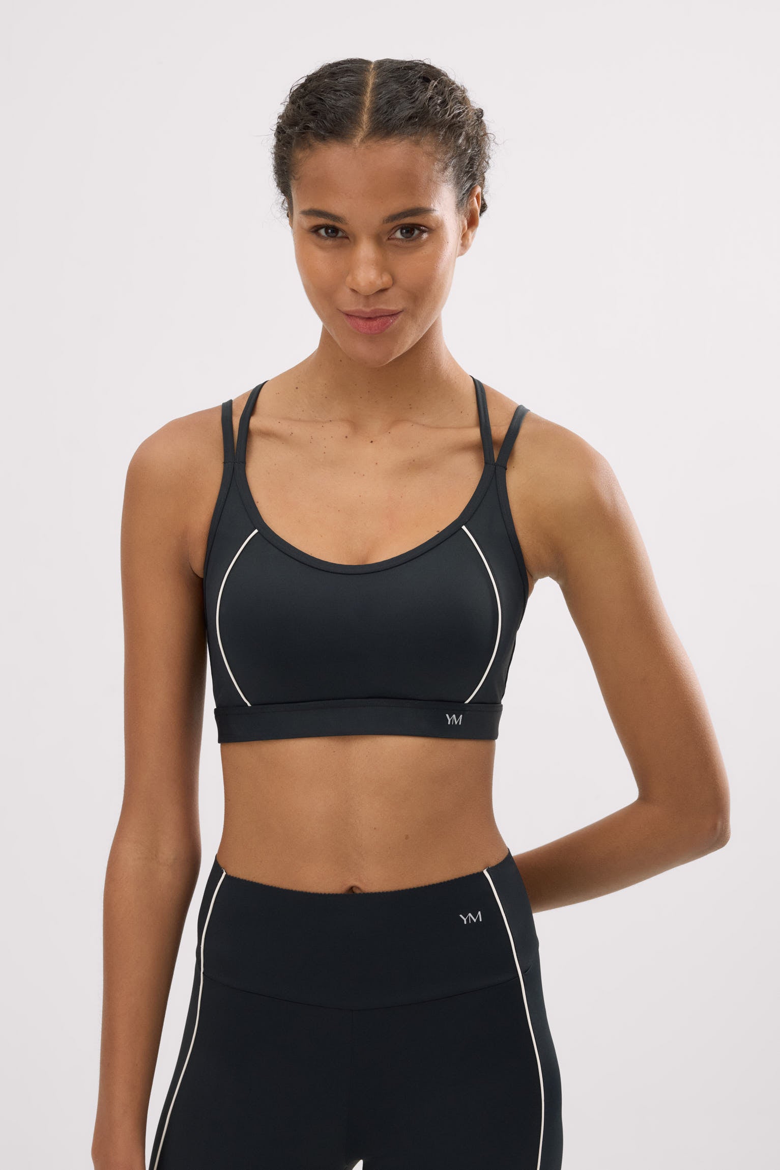 Sujetador deportivo Compressive espalda cruzada negro - Ysabel Mora