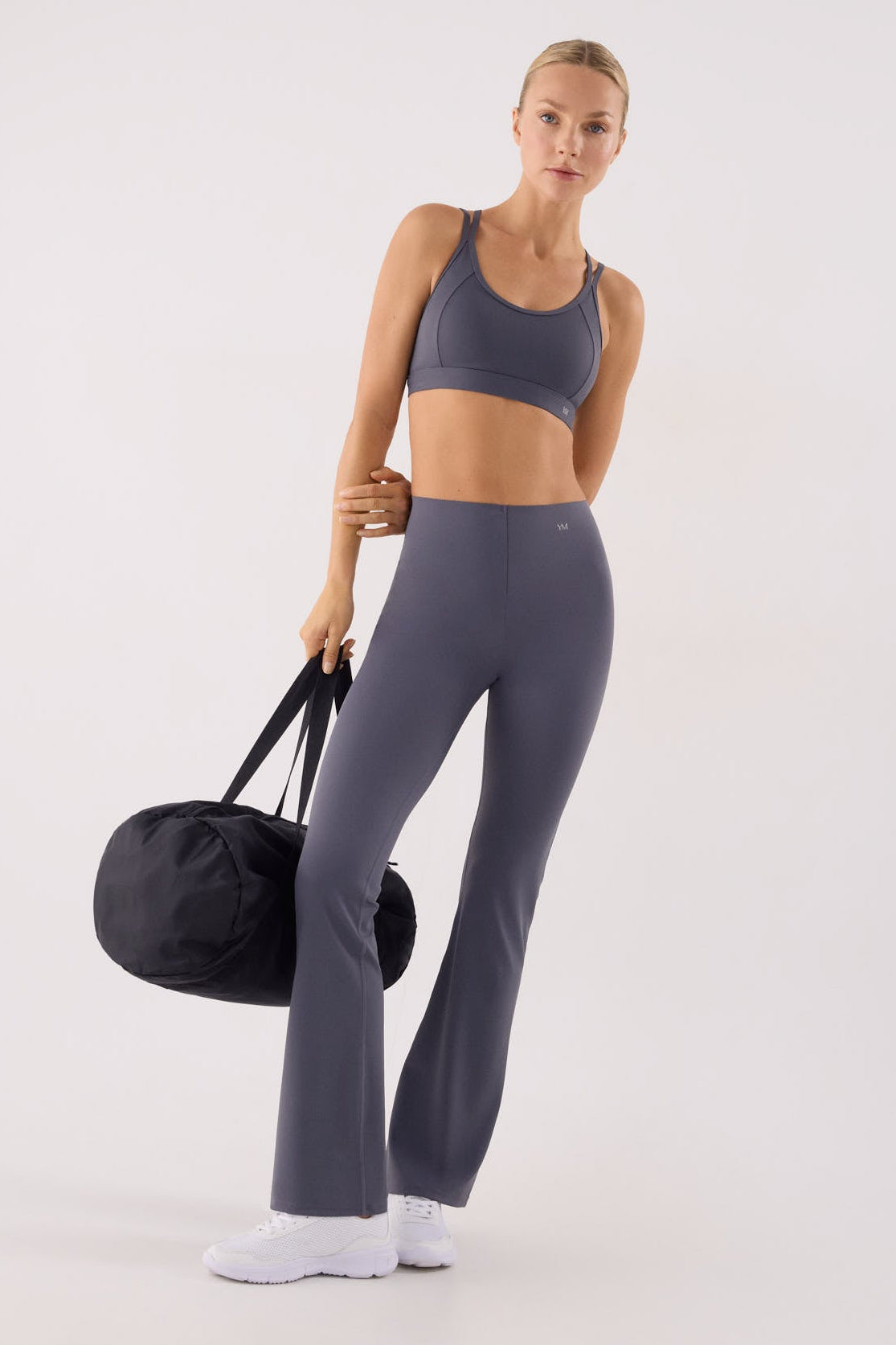 leggings deportivos compressive acampanados tiro alto compressive look completo para deporte comodidad tejido moldeador con control abdominal corte láser