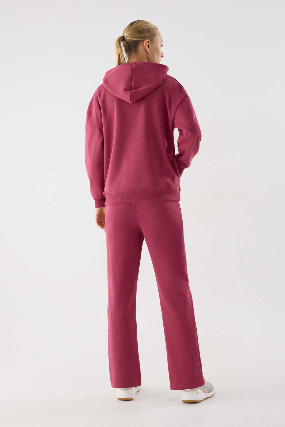 chándal deportivo mujer Slowloom en rosa nocturne rose vista en movimiento para entrenamientos tejido cálido family match imagen 024