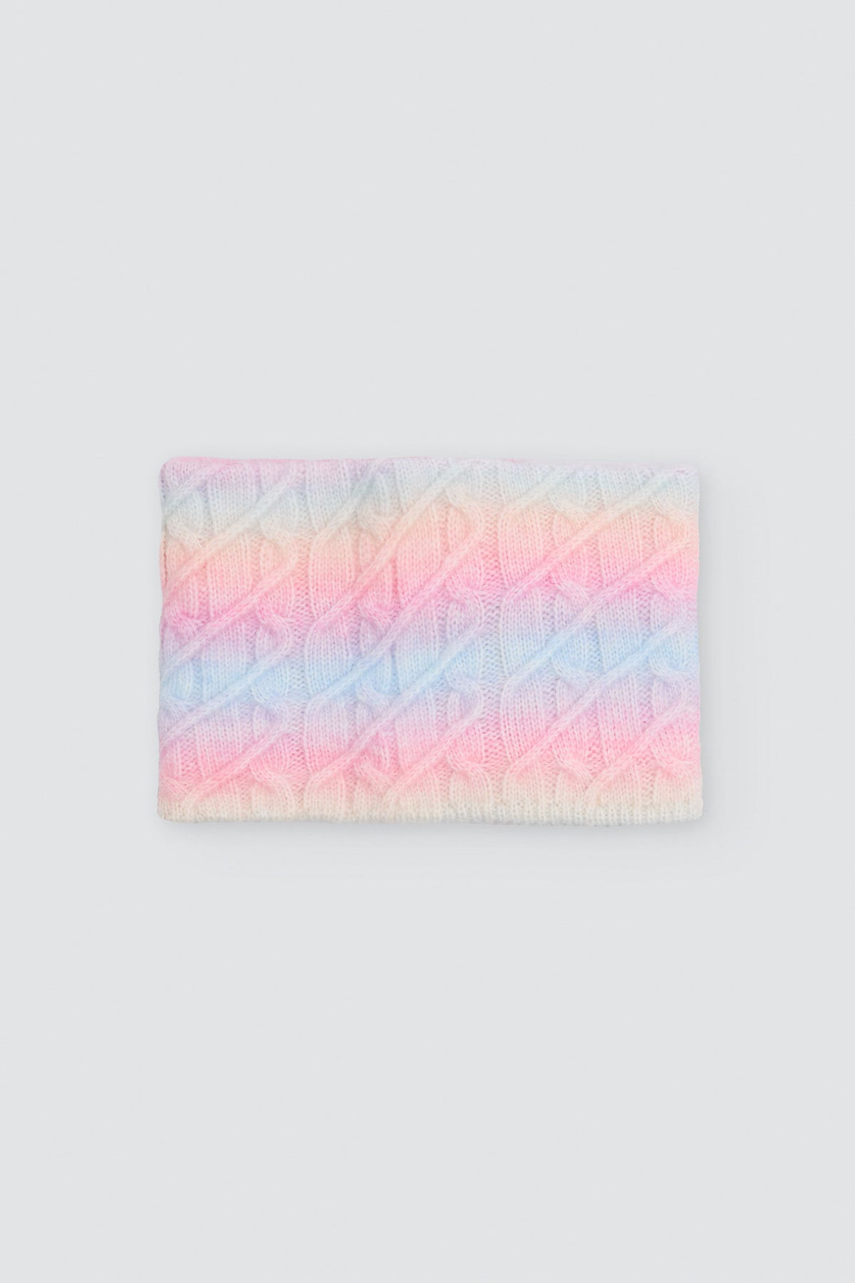 Cuello de punto para niña con forro polar multicolor