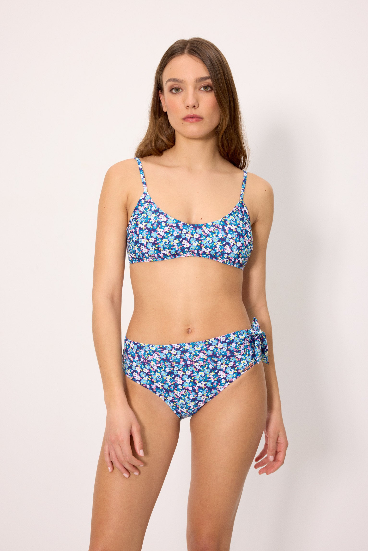 Culotte de bikini multi-positions bleue Liberty