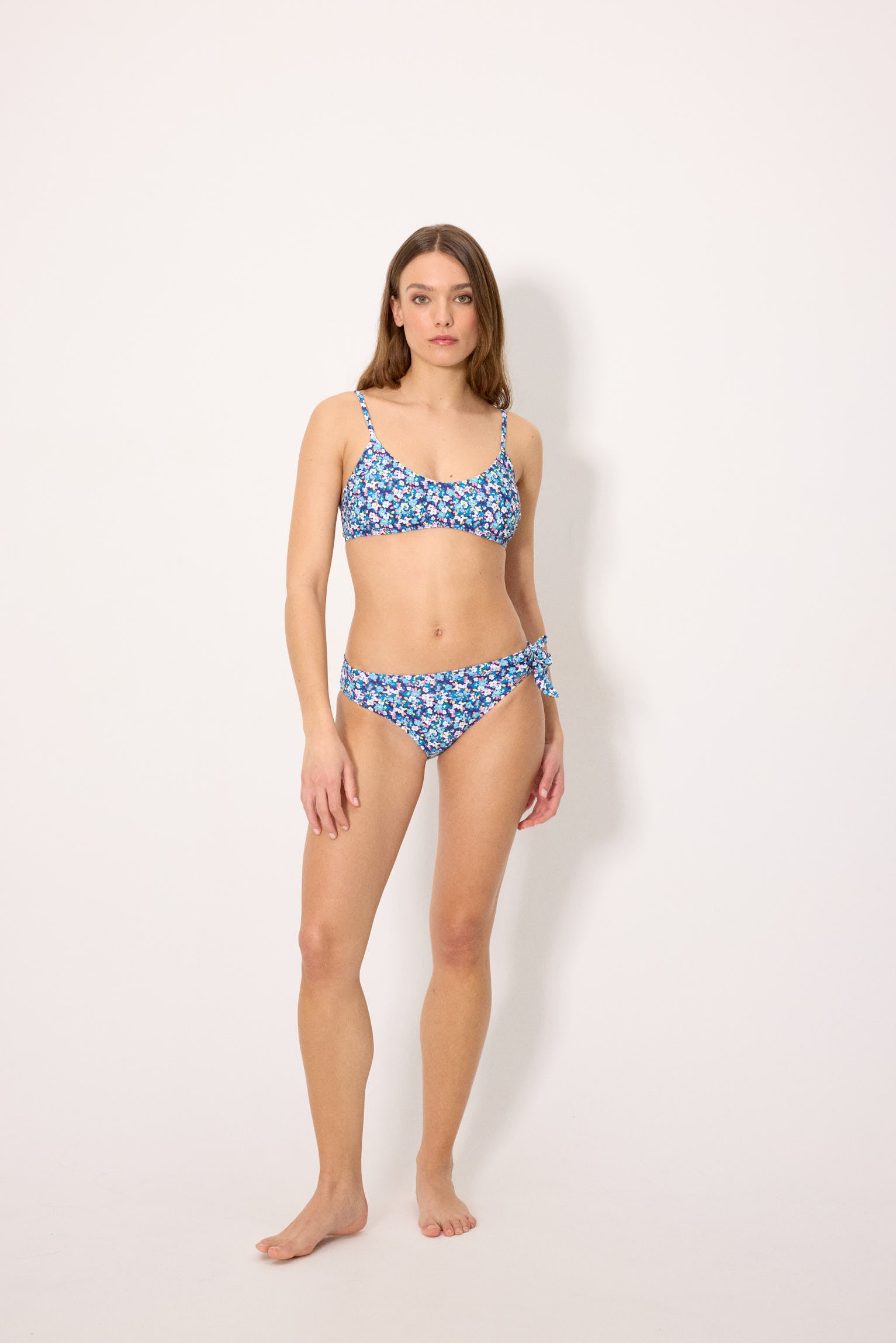 Culotte de bikini multi-positions bleue Liberty
