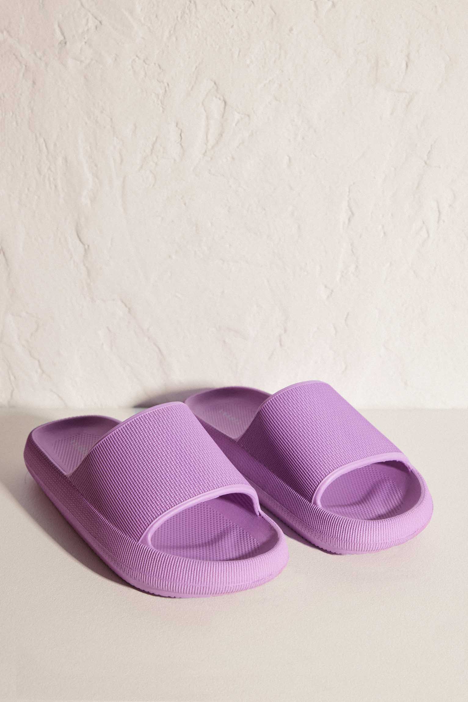 Tongs de plage antidérapantes légères extra confort lilas