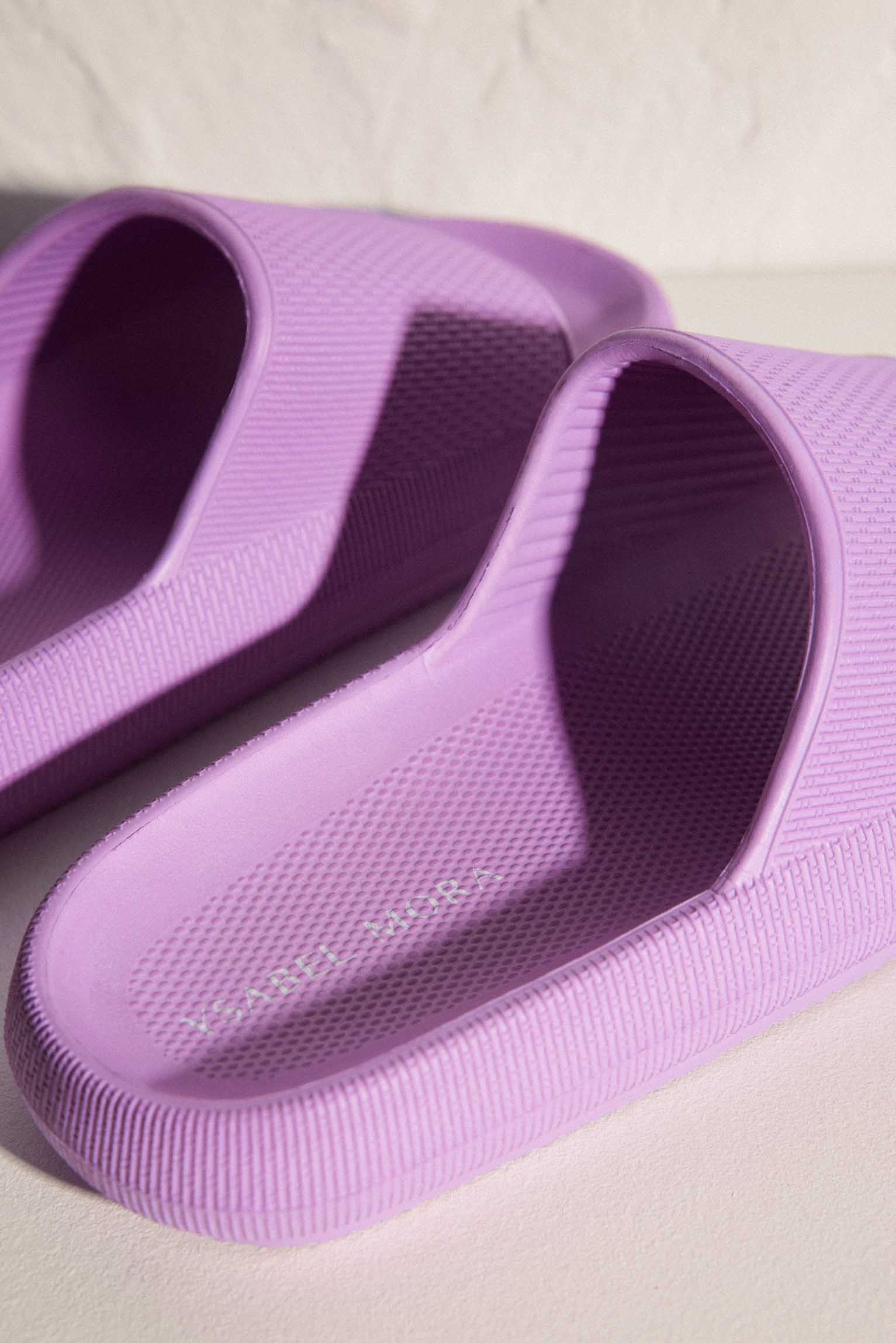 Tongs de plage antidérapantes légères extra confort lilas