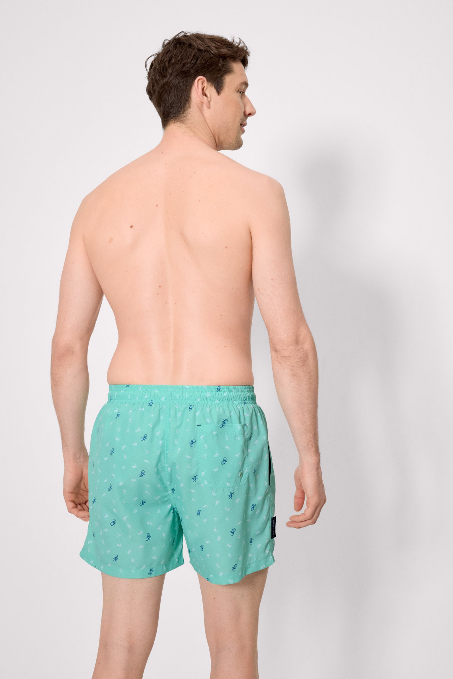 Maillot de bain une pièce à imprimé vélo vert