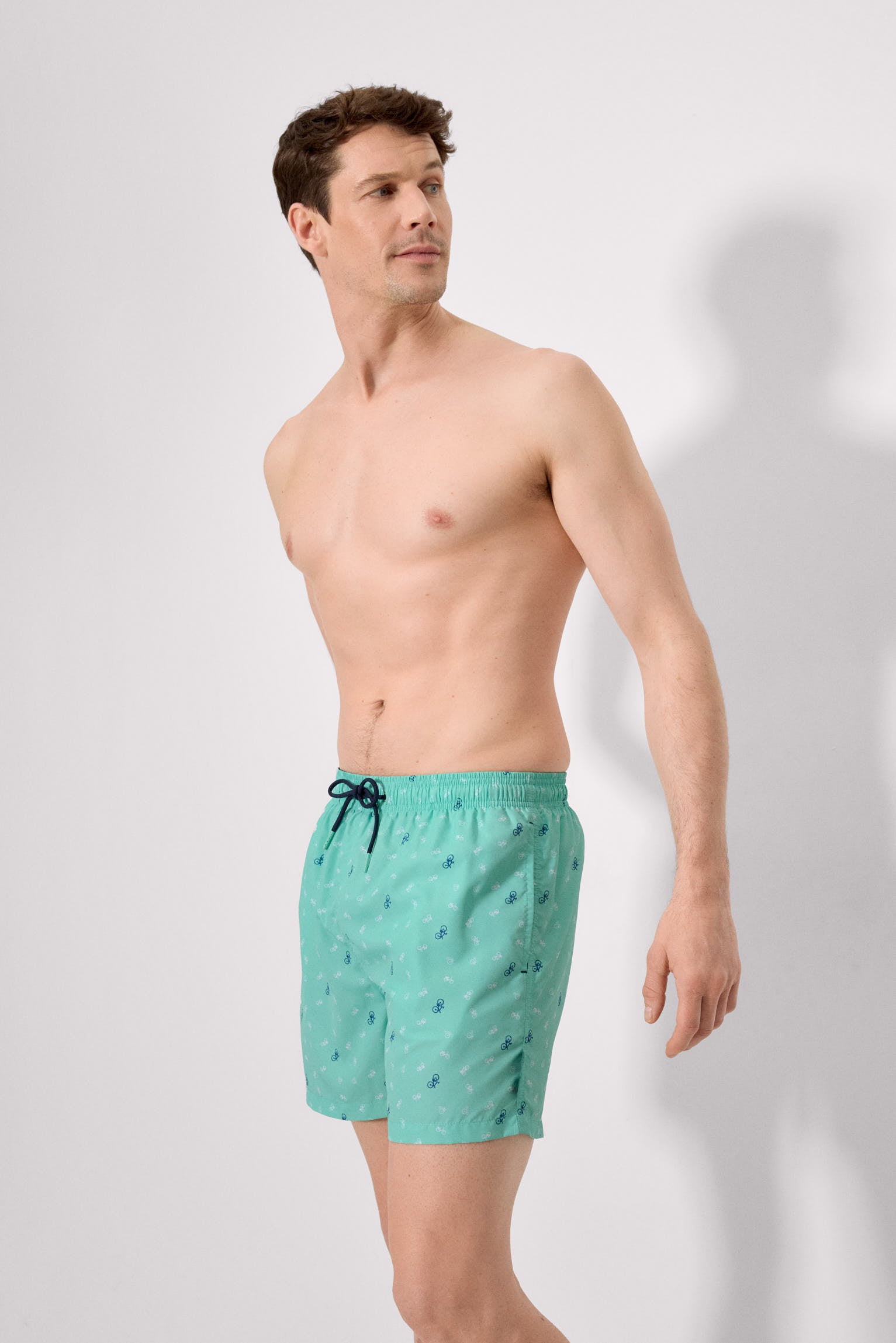 Maillot de bain une pièce à imprimé vélo vert