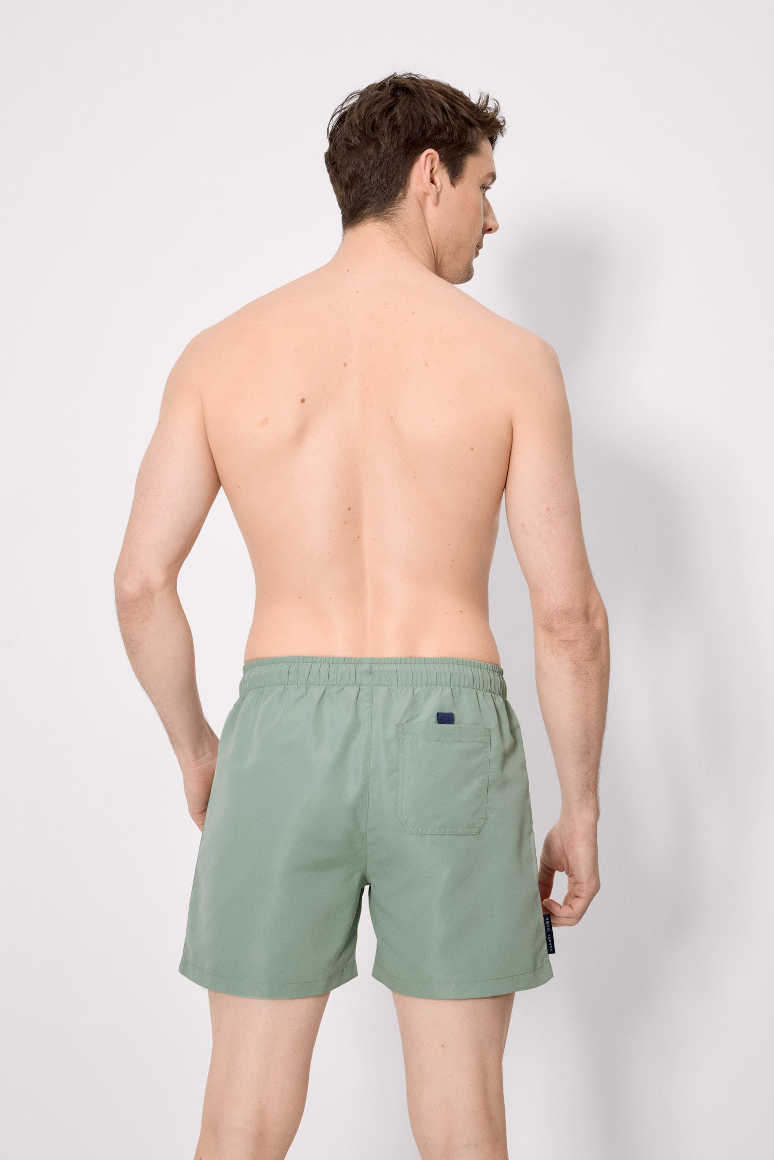 Maillot de bain vert basique mi-long