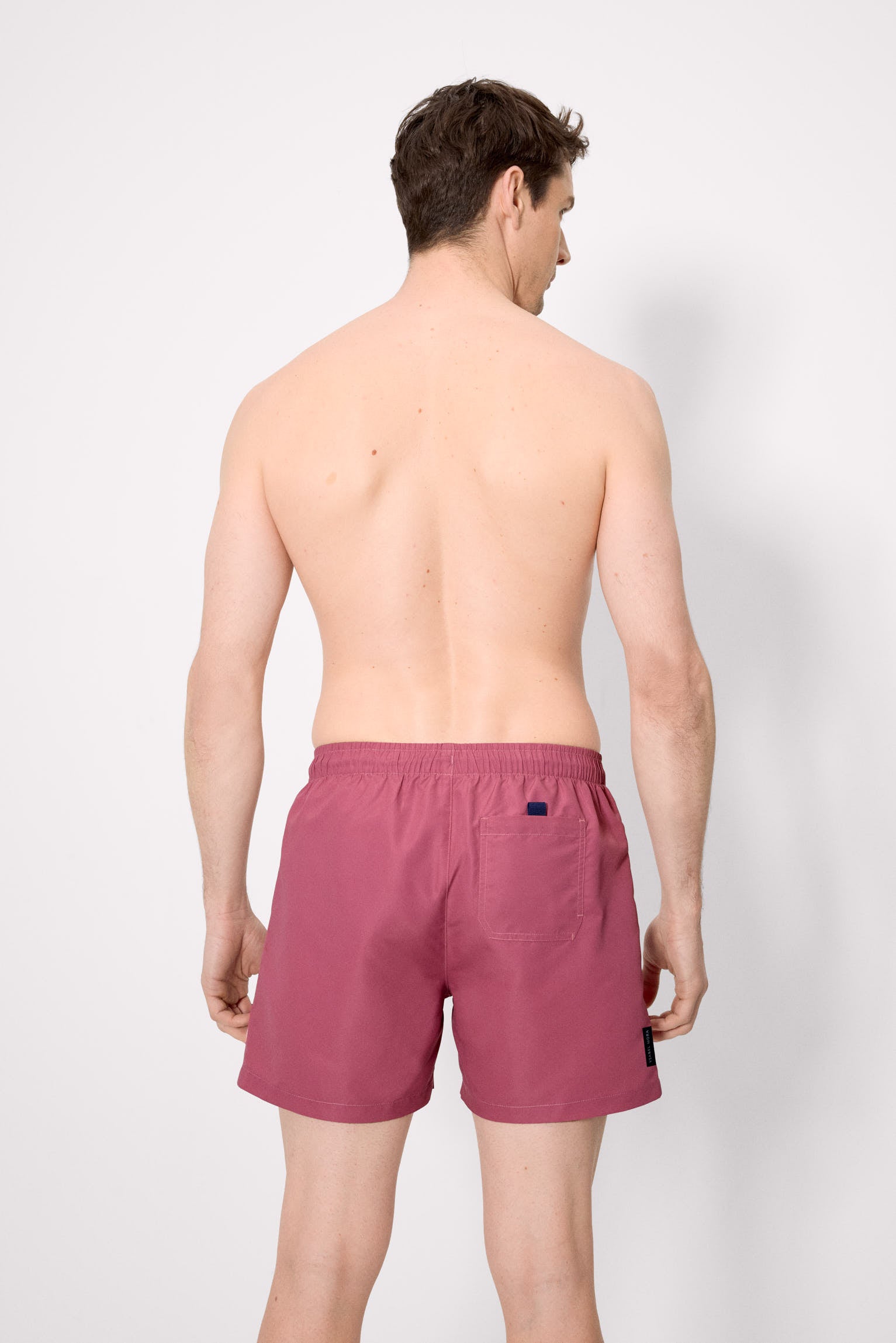 Bañador medio básico rosa oscuro empolvado - Ysabel Mora