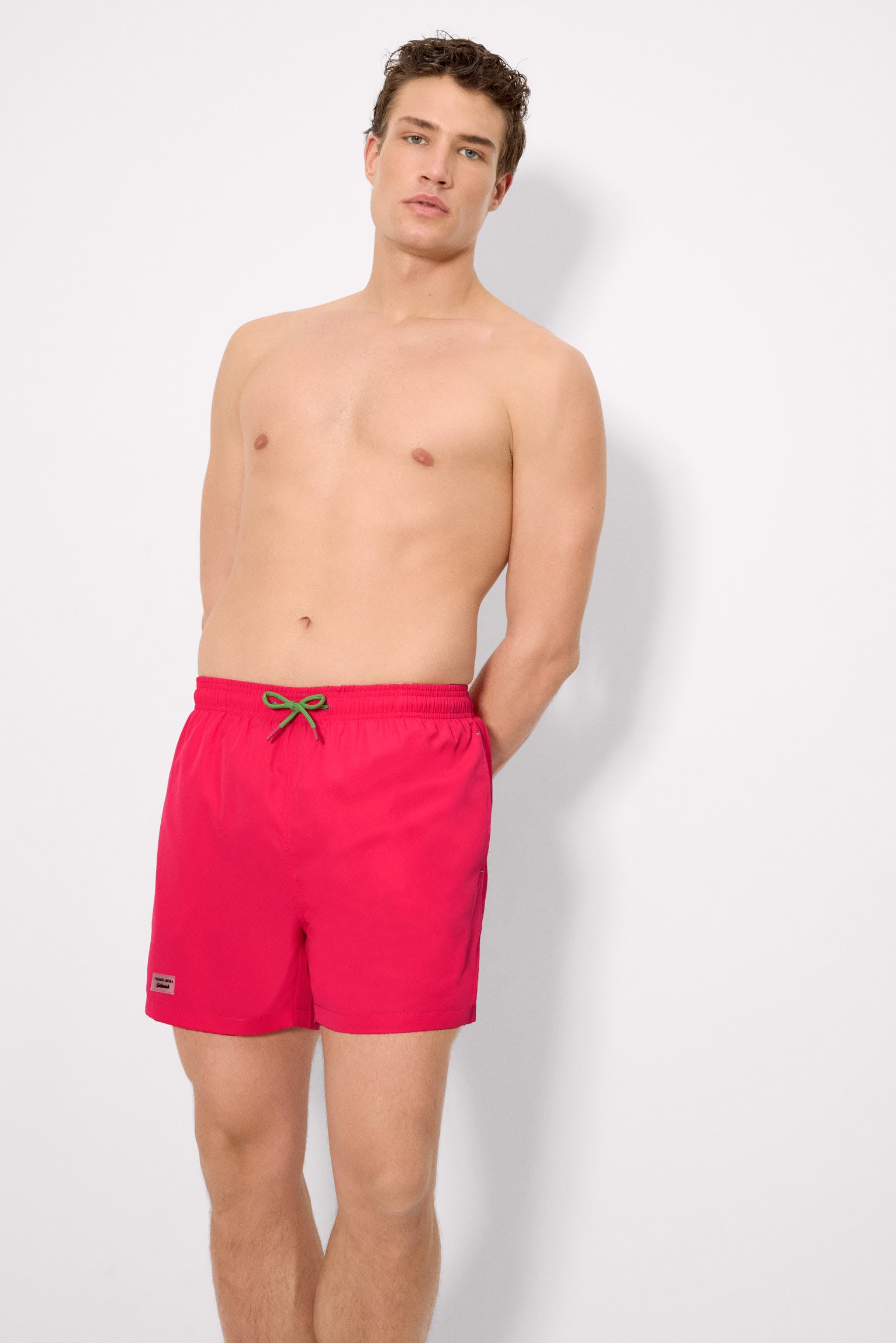 Maillot de bain mi-long fuchsia basique Sockarrats