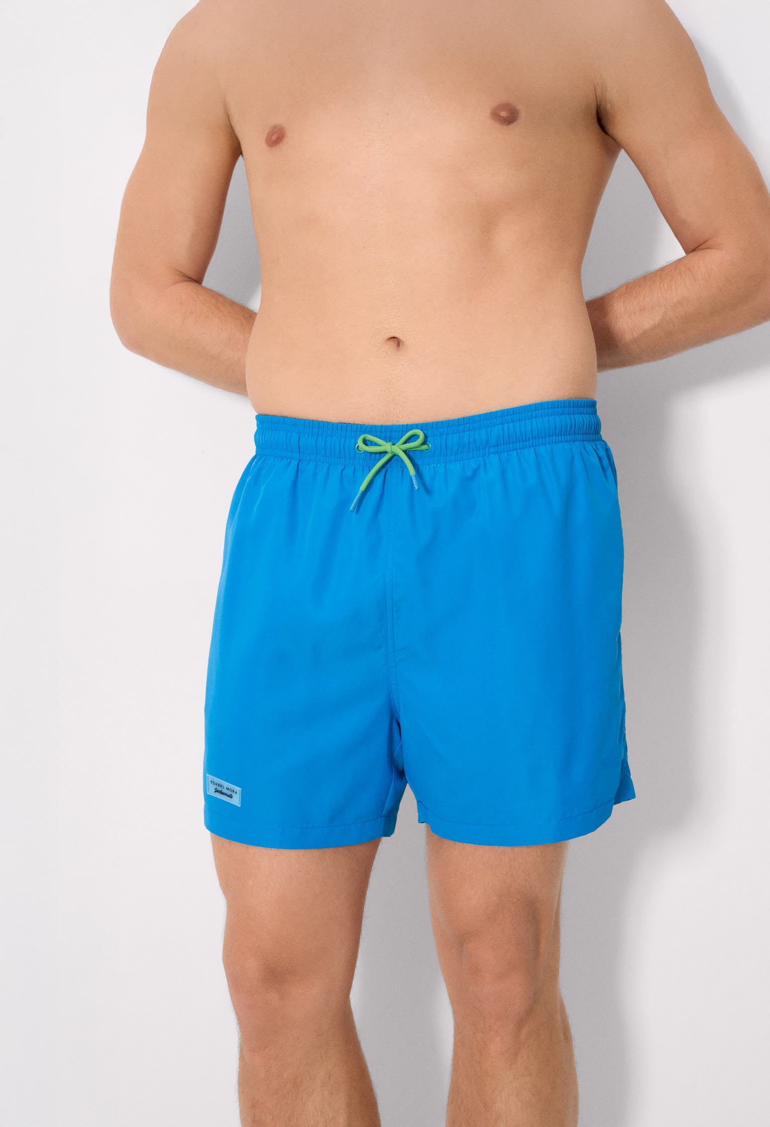 Maillot de bain mi-long bleu basique Sockarrats