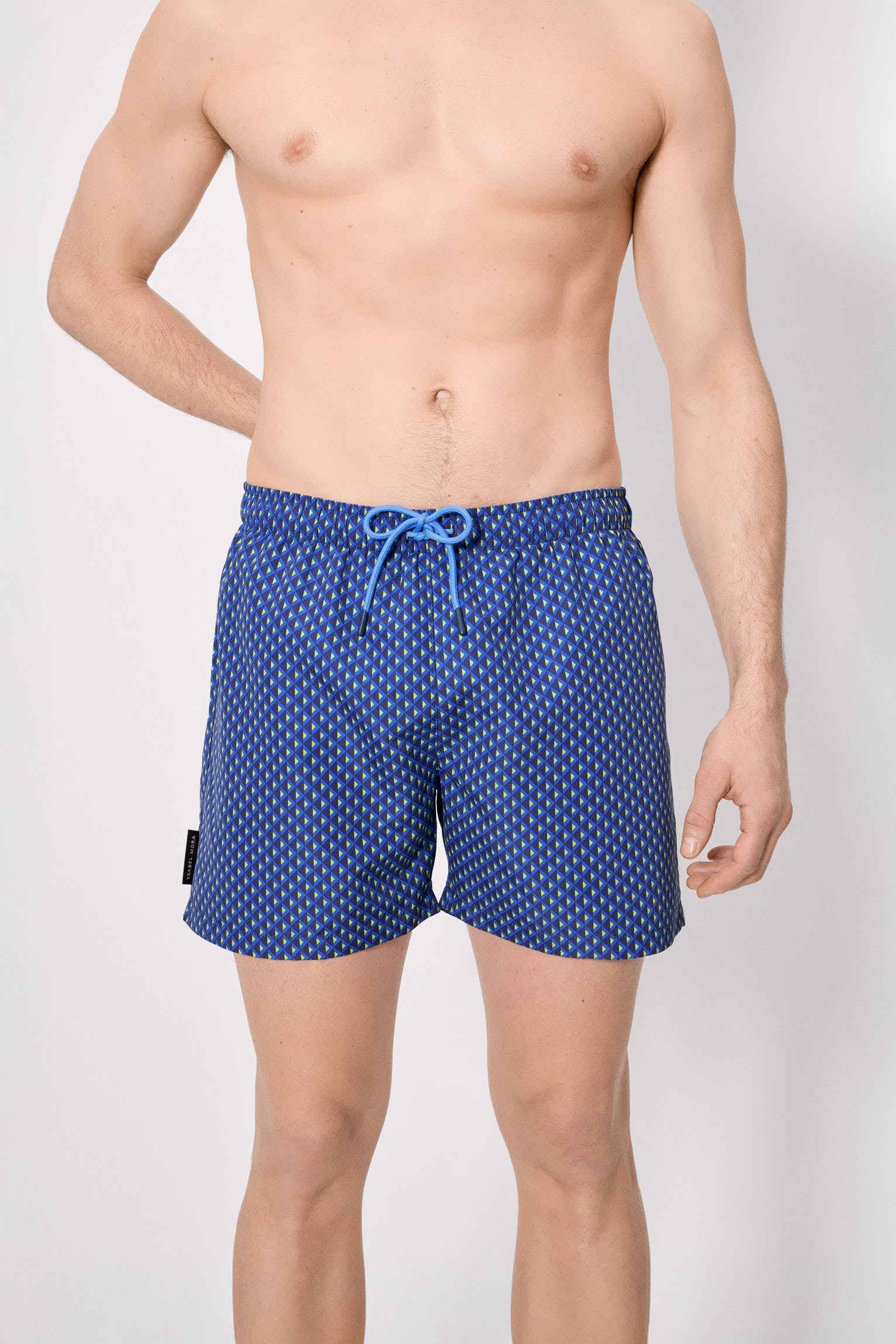 Maillot de bain taille moyenne à imprimé marin ethnique