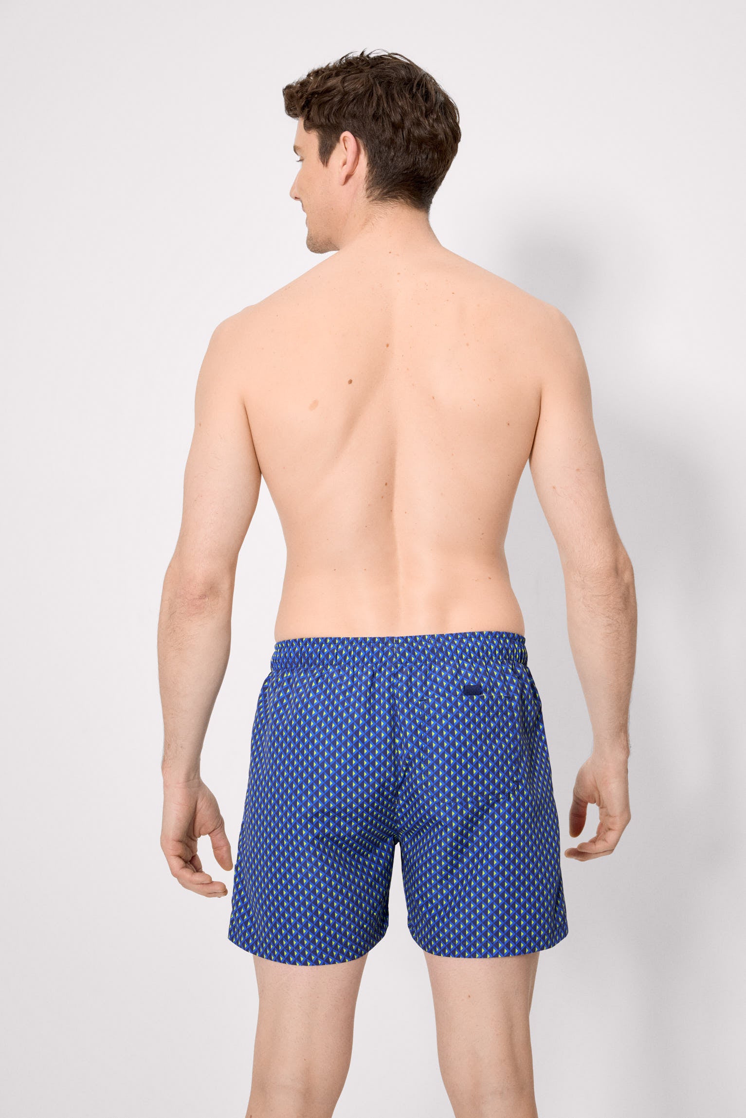 Maillot de bain taille moyenne à imprimé marin ethnique