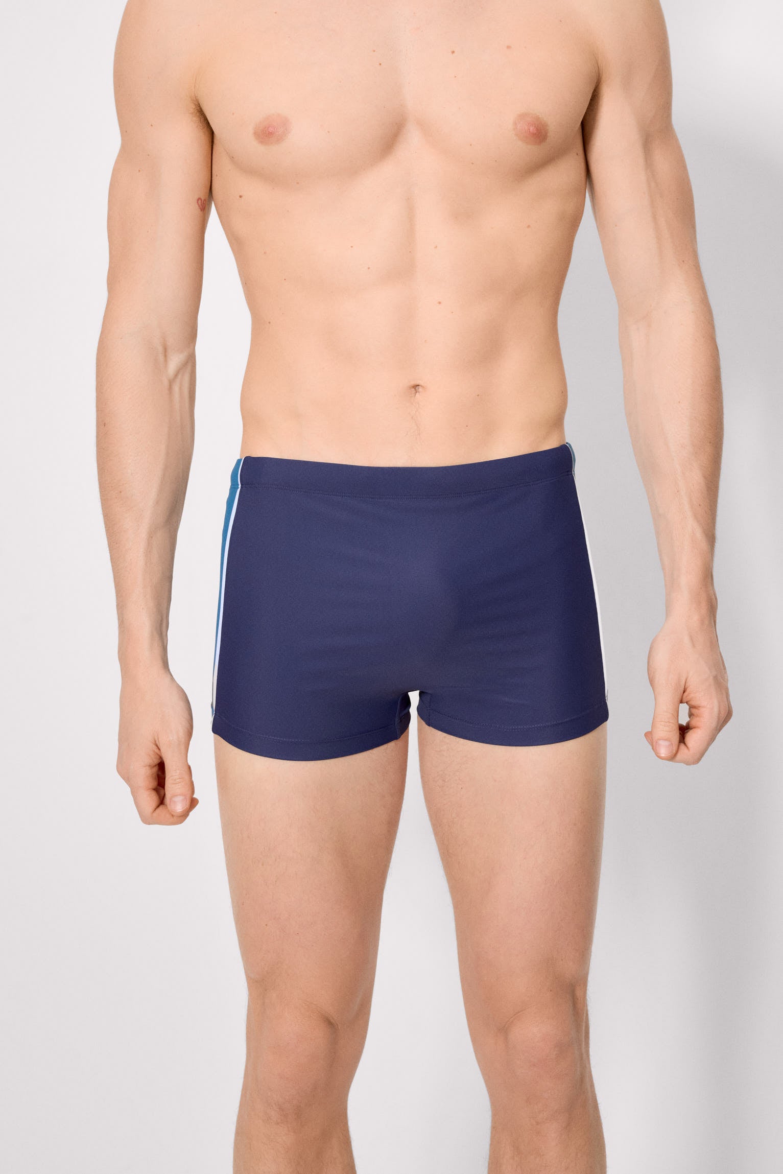 Bañador bóxer detalle rayas marino - Ysabel Mora