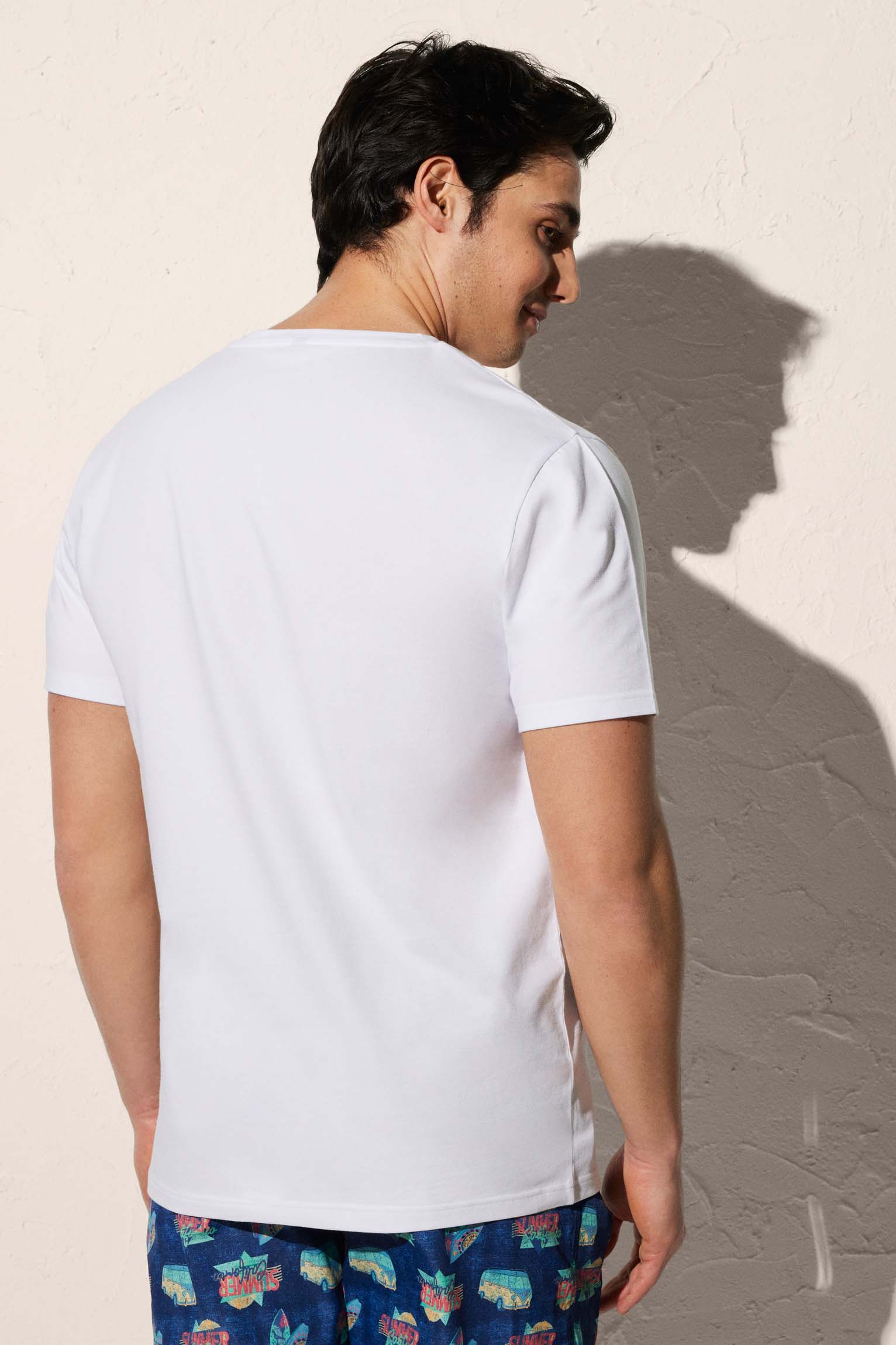 T-shirt homme blanc imprimé van