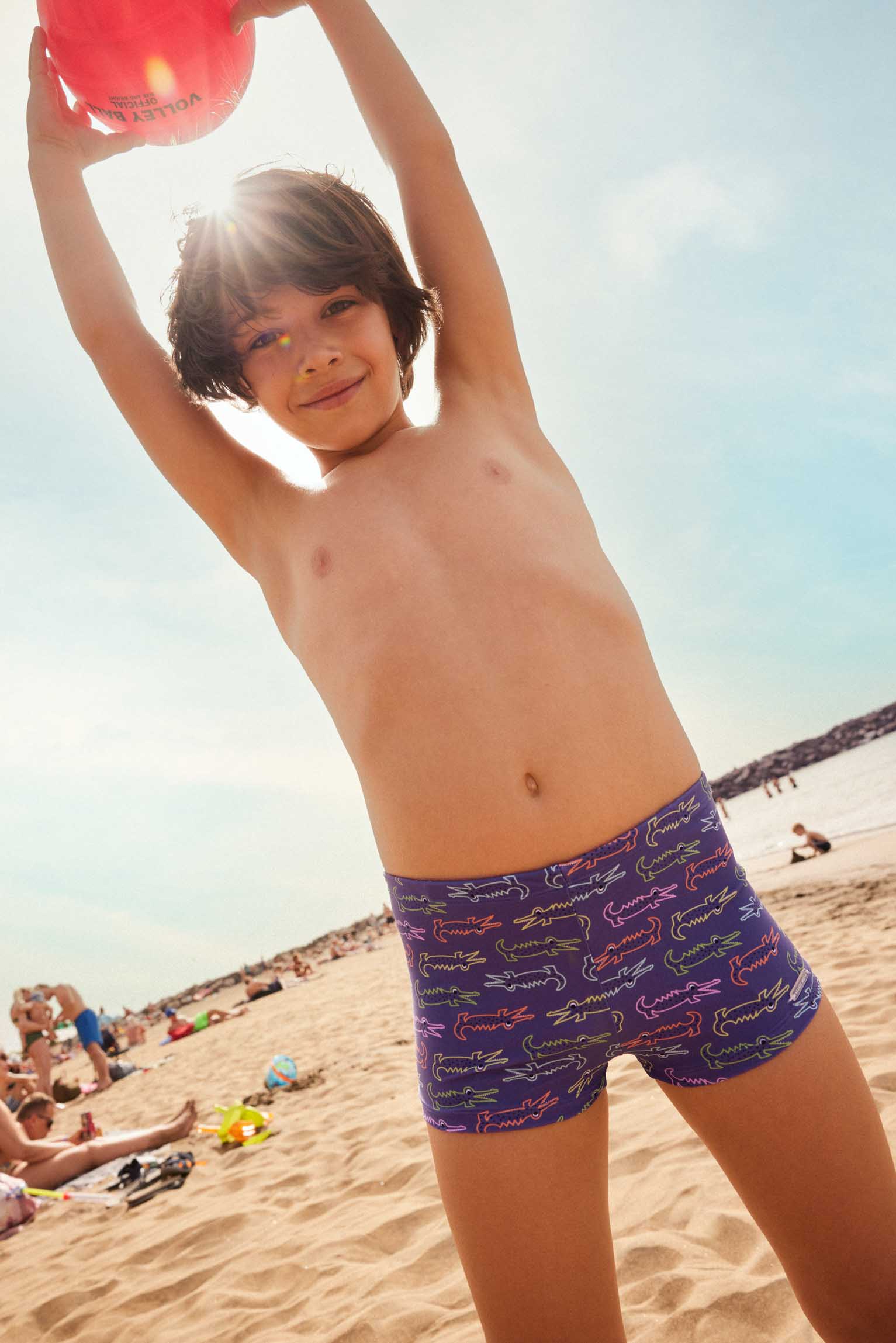 Maillot de bain boxer garçon imprimé crocodile