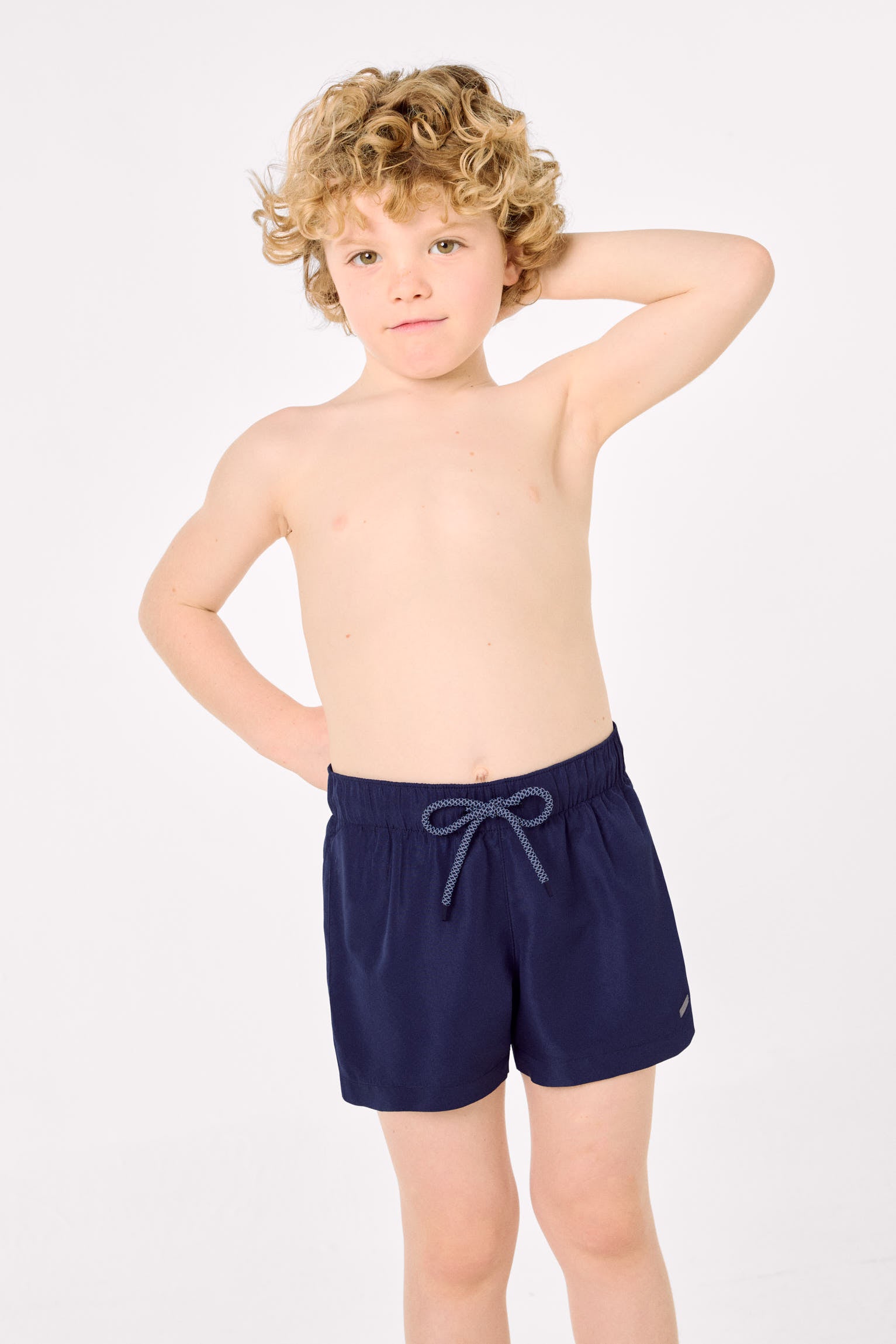 Bañador niño corto liso marino - Ysabel Mora