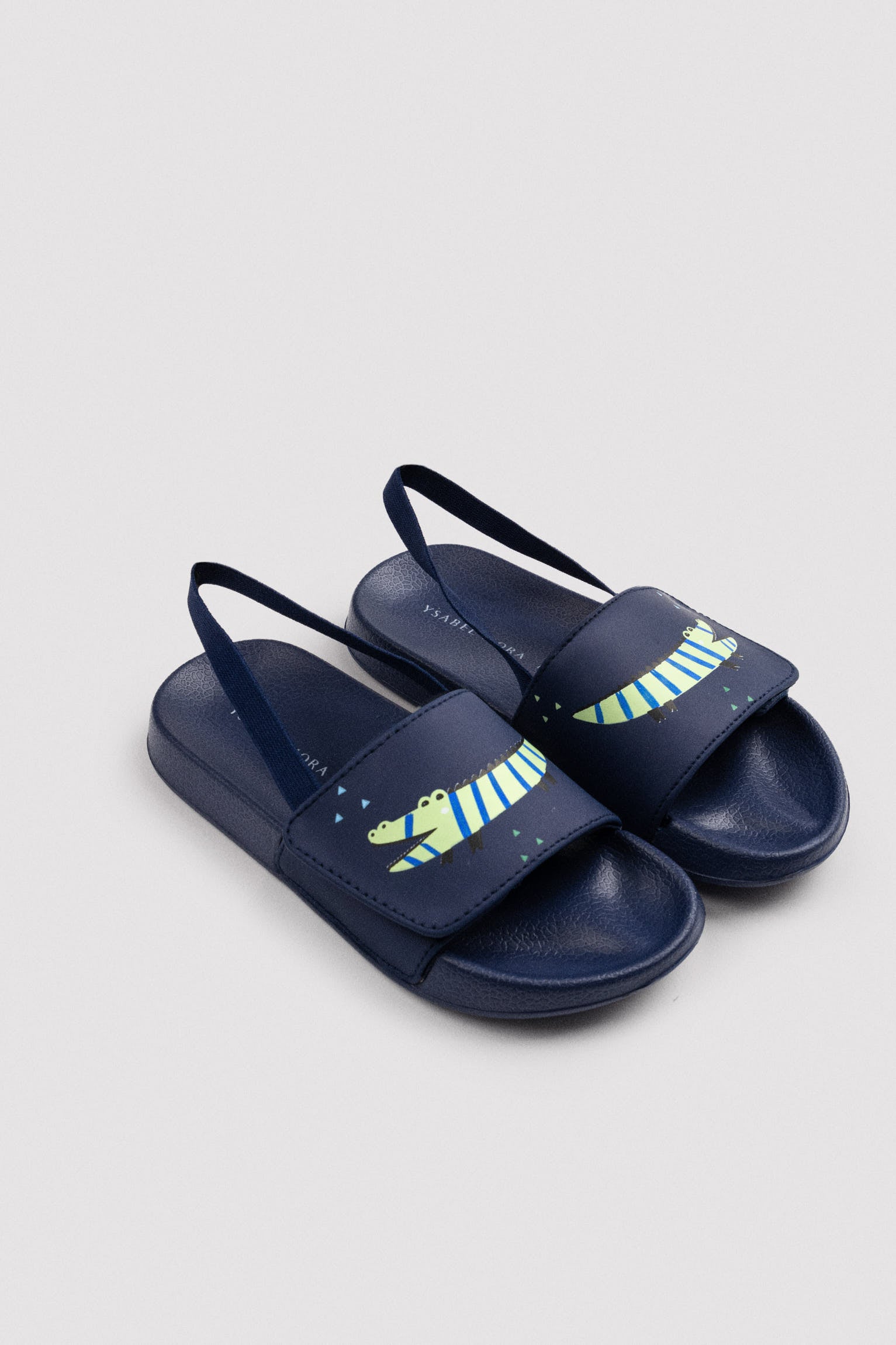 Chanclas infantiles cierre velcro estampado cocodrilos