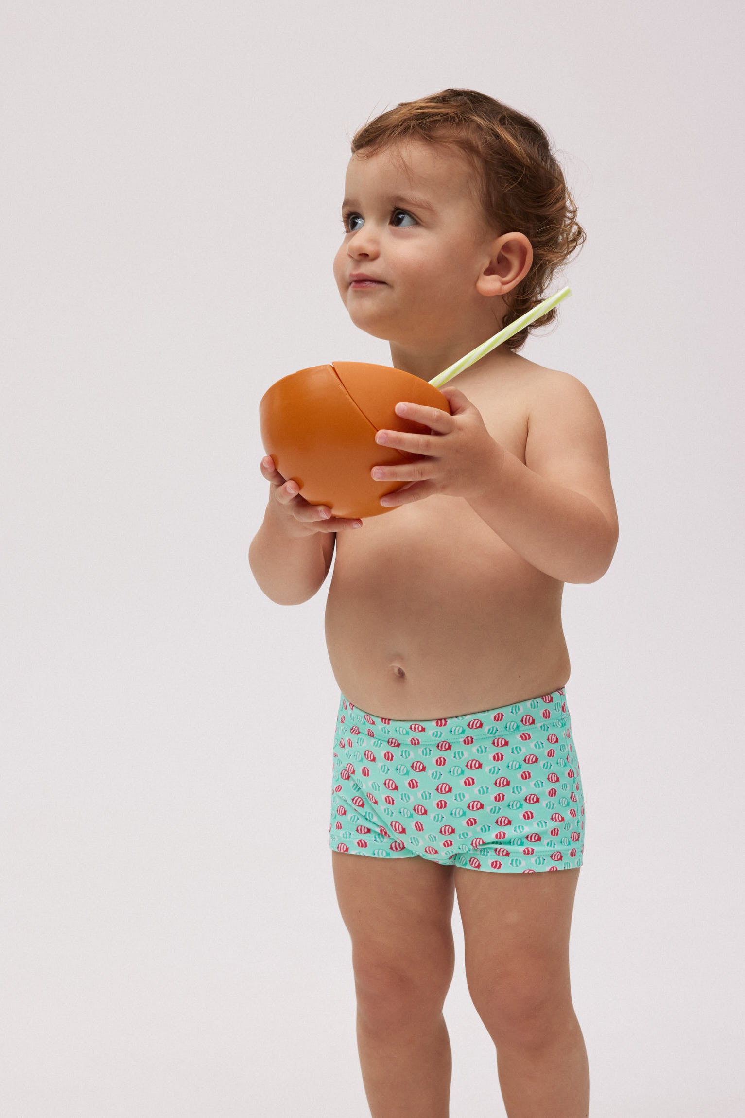 Maillot de bain boxer bébé imprimé poisson