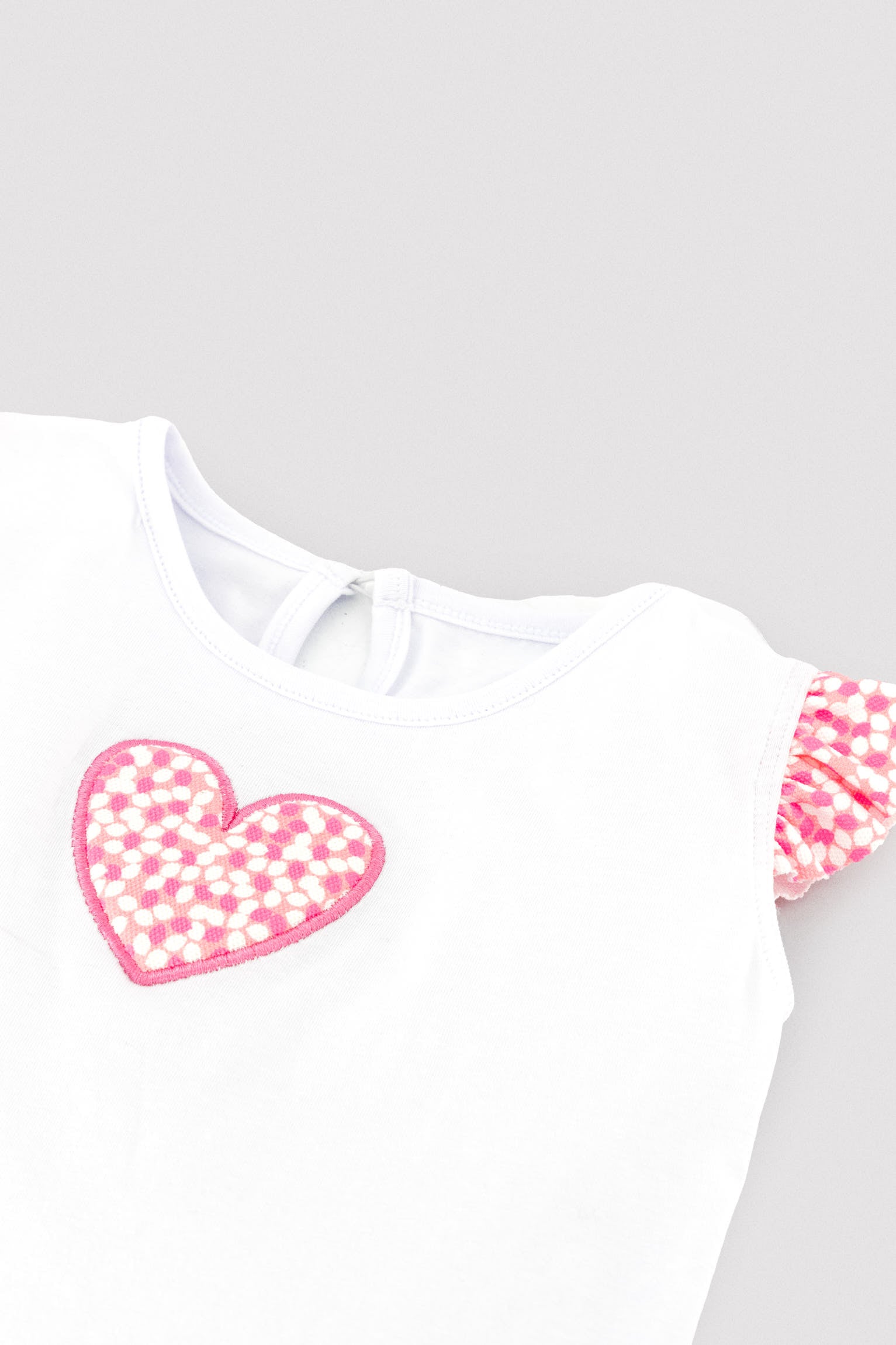 Conjunto bebé camiseta dibujo corazón y braguita estampada - Ysabel Mora
