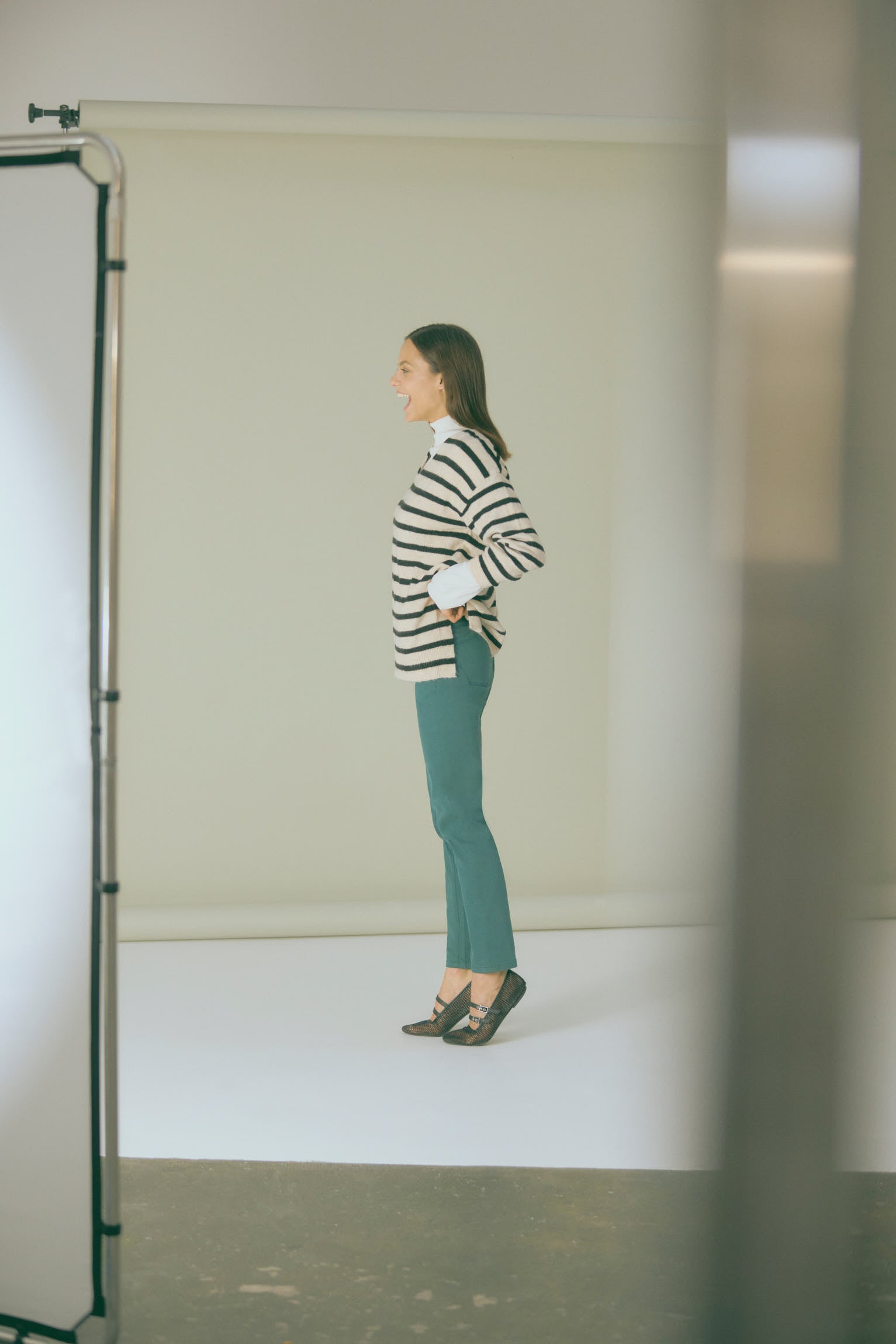 Jean push-up vert skinny