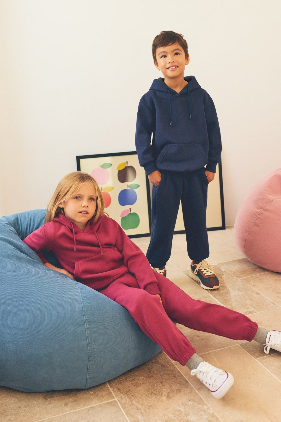 PRÉCOMMANDE survêtement fille gratté rose avec sweat et jogging