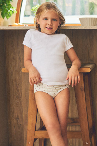 Lot de 2 culottes fille en coton imprimé cerises