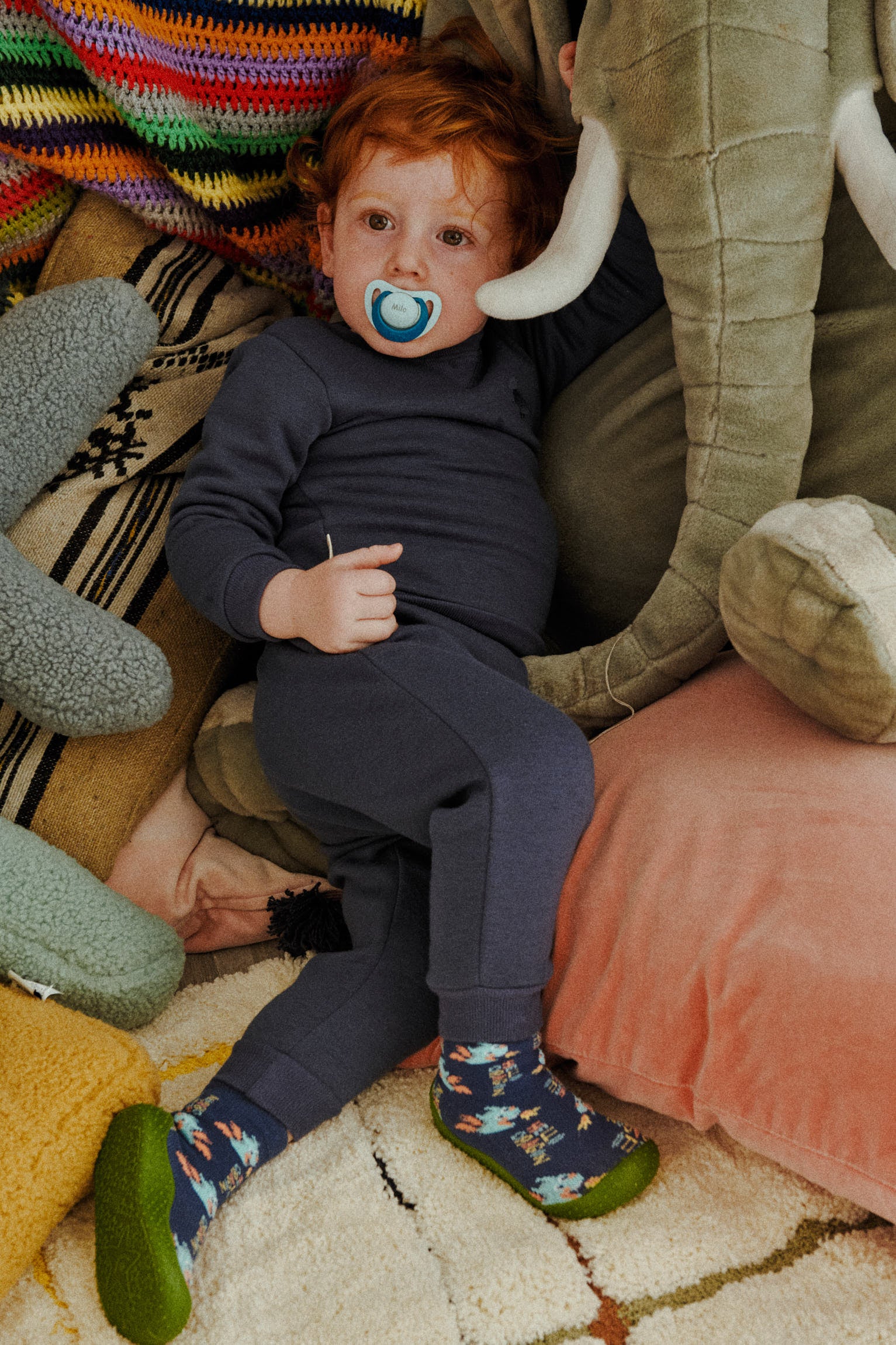 PRÉVENTE Ensemble bébé basique : sweat-shirt bleu marine et jogging