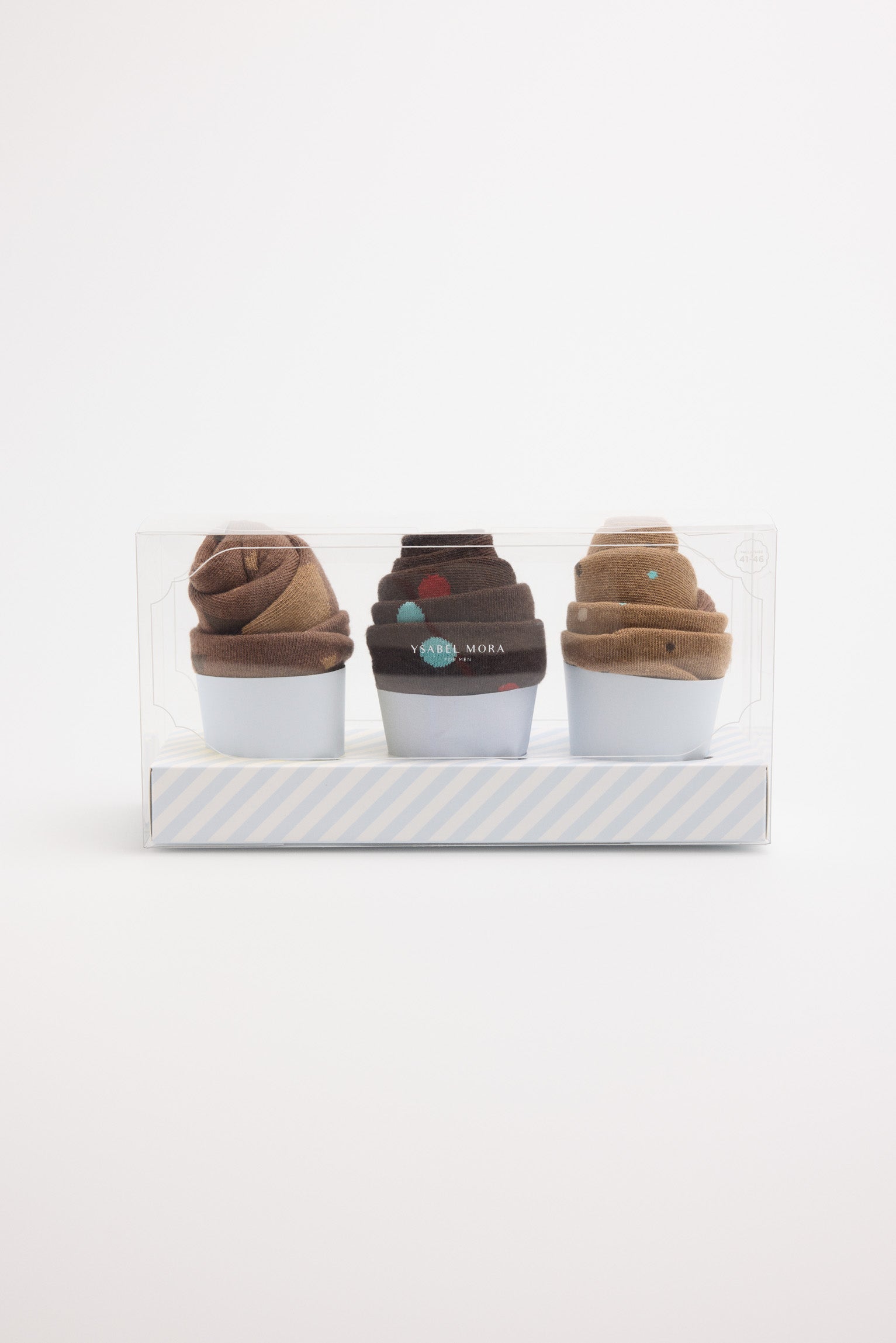 Coffret cadeau de 3 chaussettes muffins au chocolat
