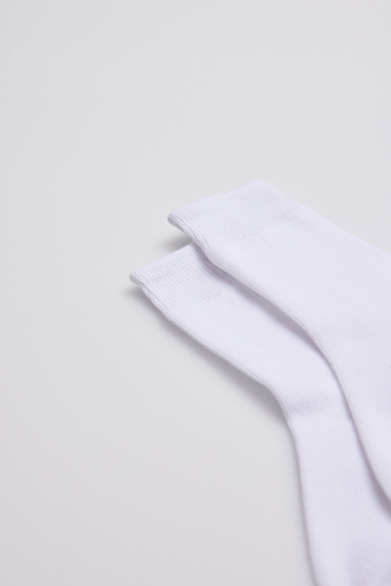 02814 2 calcetin infantil algodon - Blanco