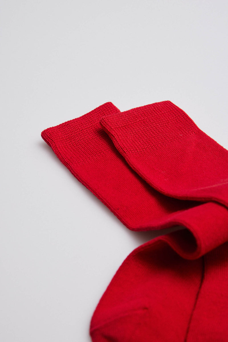 02815 2 calcetin infantil largo algodon - Rojo