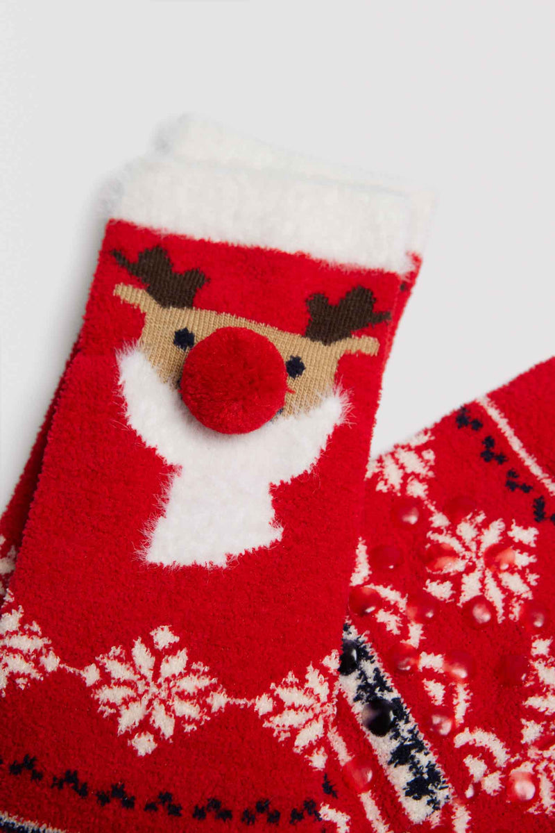 Chaussettes de Noël antidérapantes pour femmes