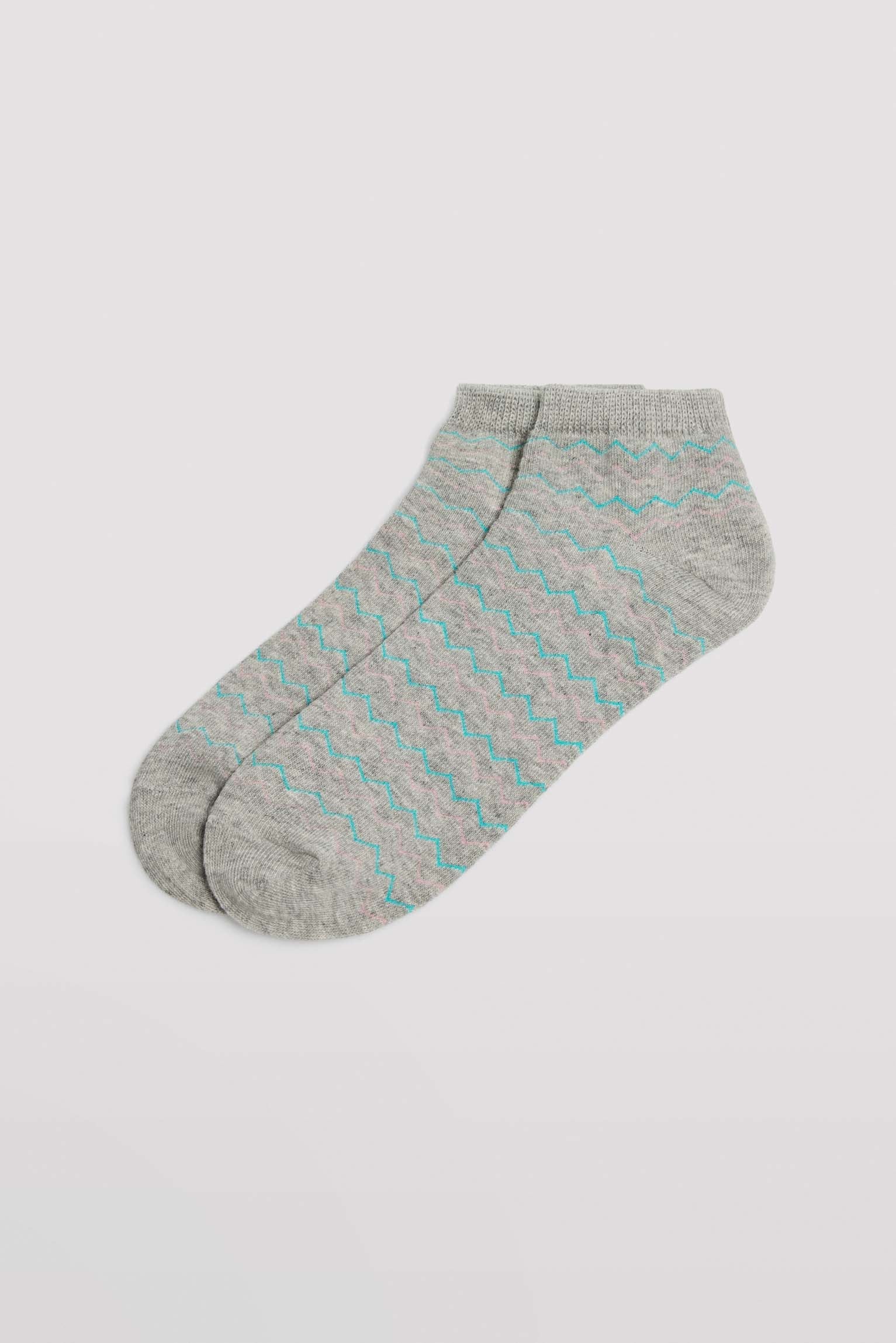 Chaussettes courtes imprimées en coton lot de 4