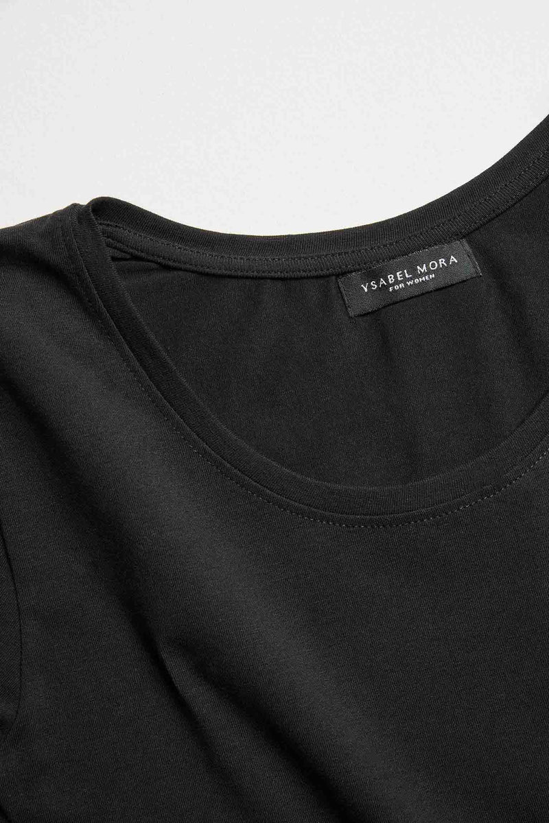 19148 1 camiseta interior manga larga mujer - Negro