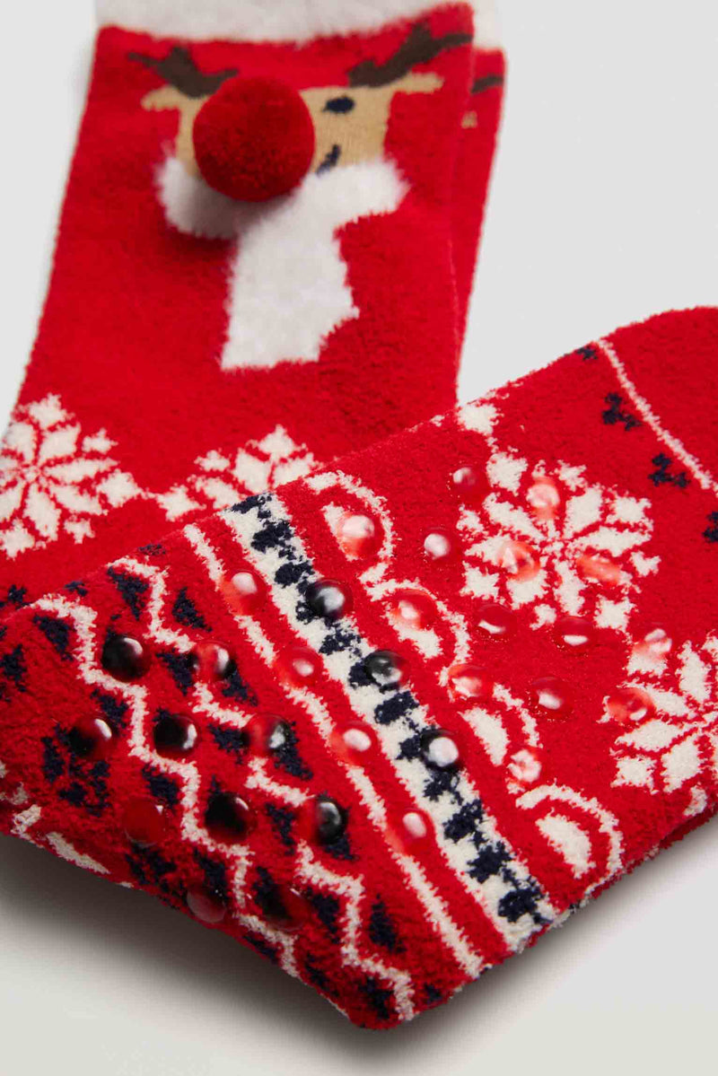 Chaussettes antidérapantes pour hommes Noël