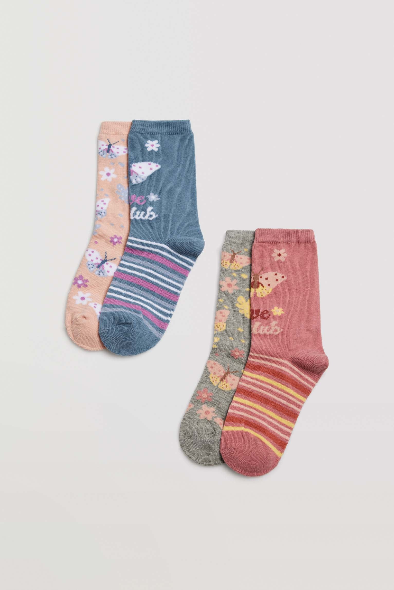 Lot de 4 chaussettes enfants